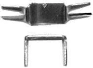 #5 Nickel, Dunlap 4-Prong Bottom Stop, Zinc Alloy-PK10