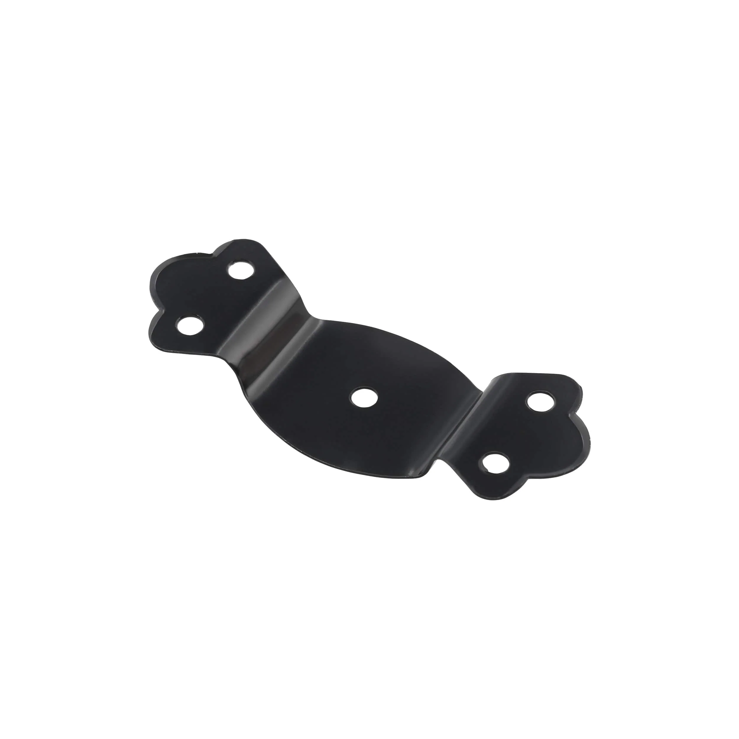 1 1/4" Black, Round Edge Trunk Handle Loop No Nail, Steel - Image 2