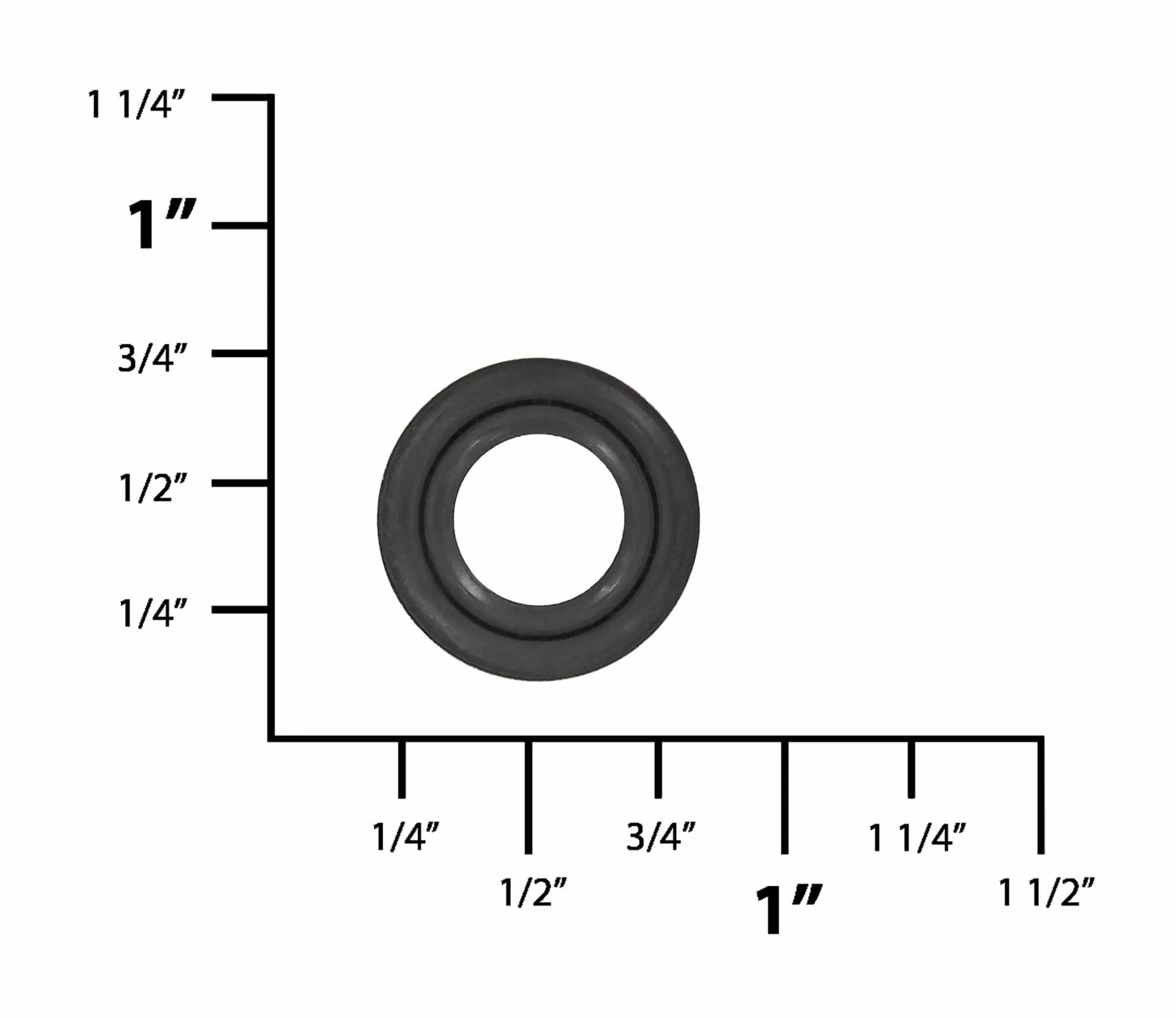 #0 Black, Grommet with Washer, 25-Gross Solid Brass Black - Image 3
