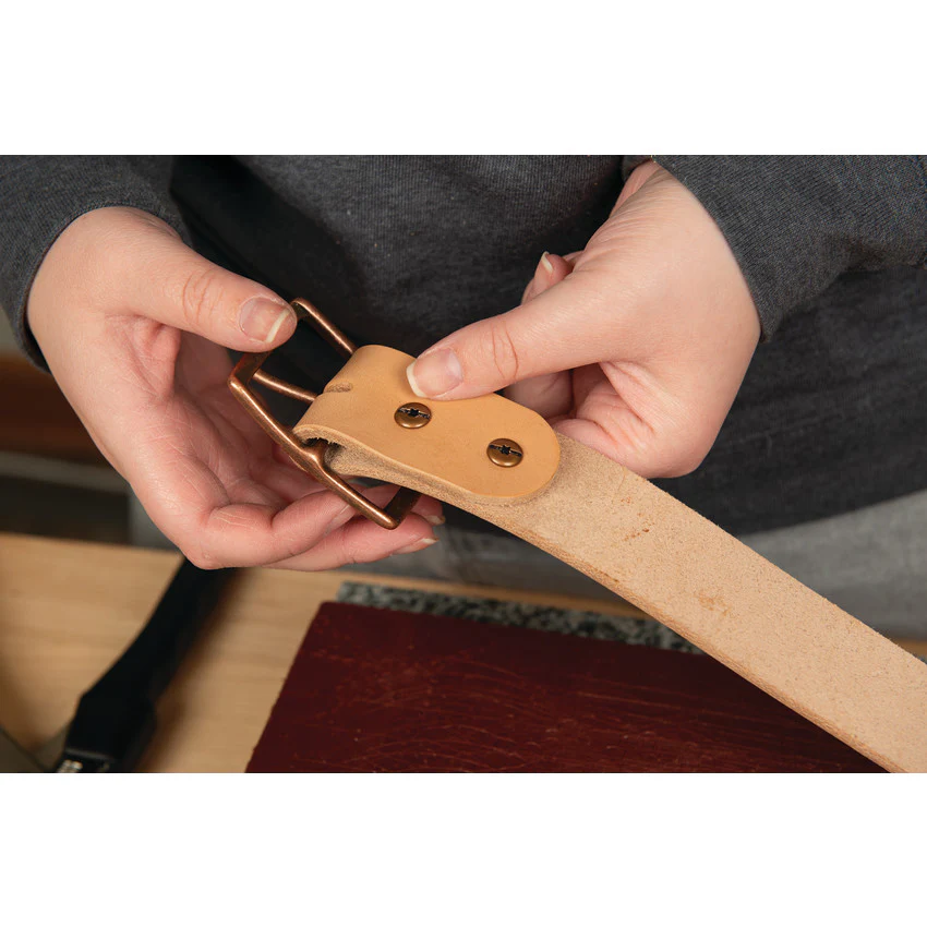 Hermann Oak® Natural Strap Belt Blank, 9/10 oz., 60"-65" - Image 6