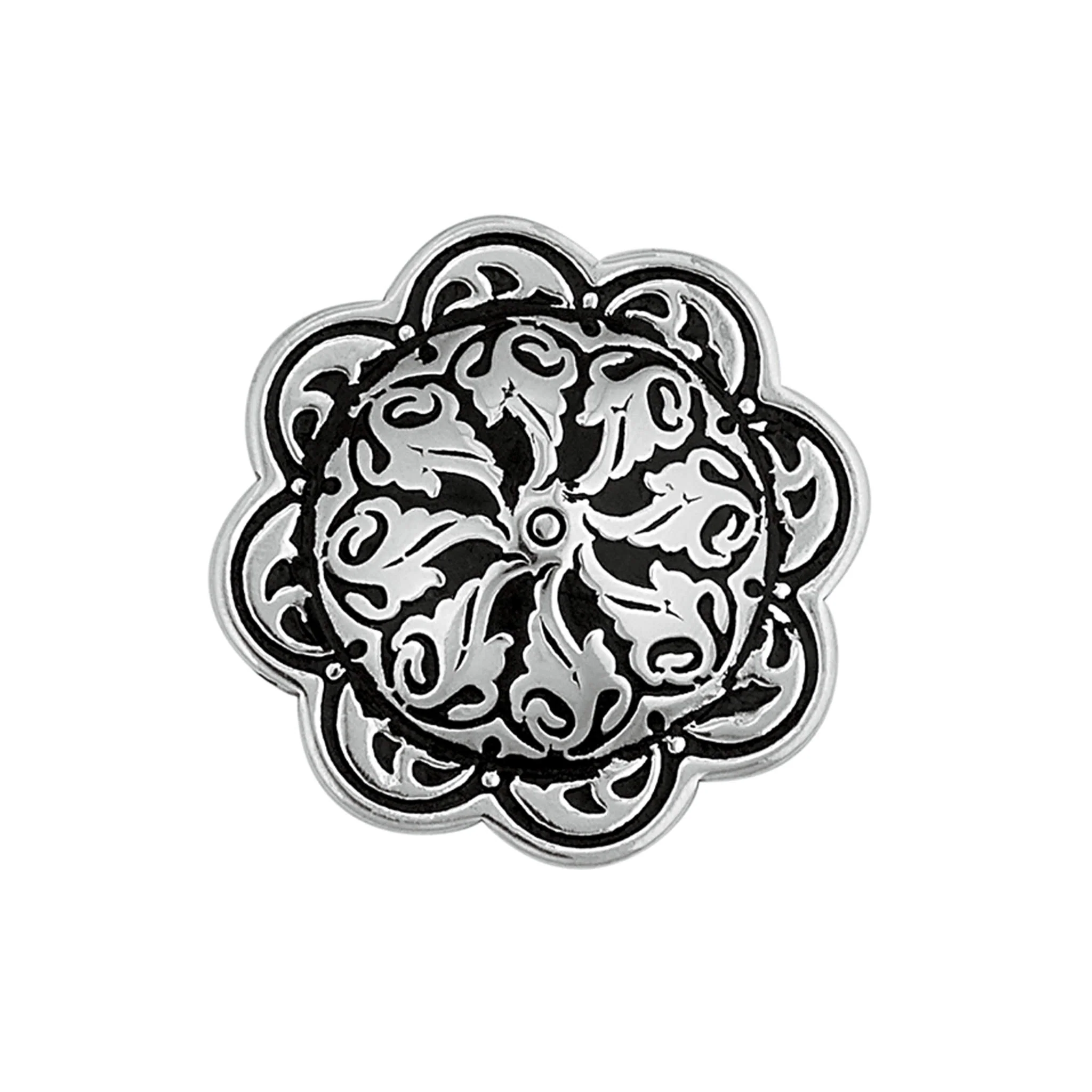 Jeremiah Watt Accented Floral Concho with 3/8" Post - Image 2