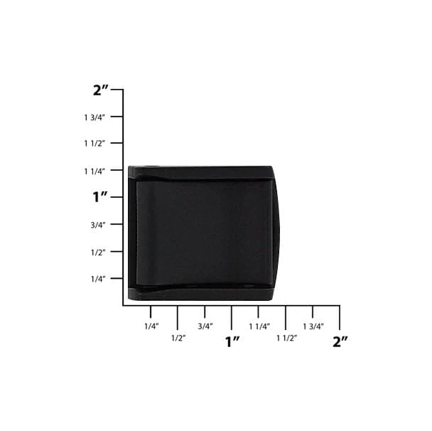 1" Black, Cam Lever Buckle, Plastic - Image 2