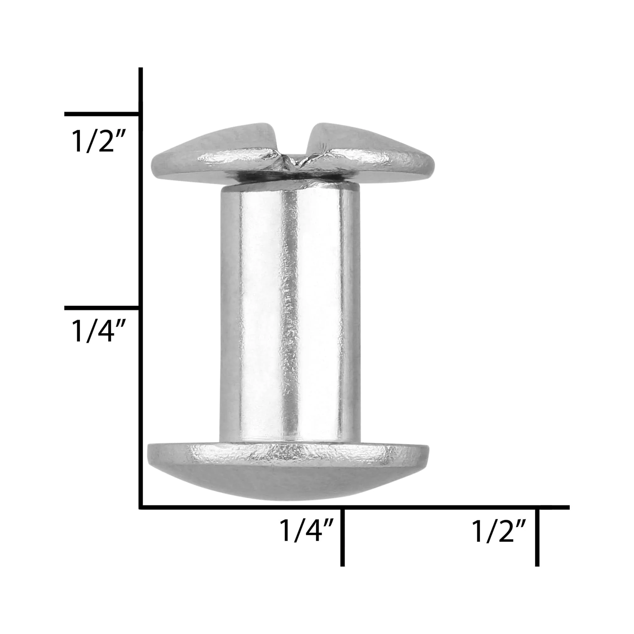 3/8" Nickel, Chicago Screw, Solid Brass PK10 - Image 4