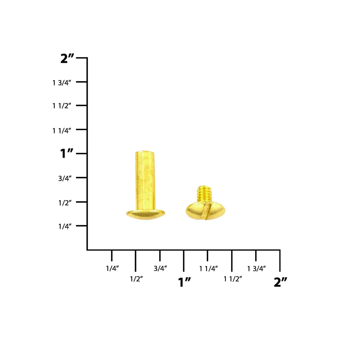 5/8" Brass, Chicago Screw, Solid Brass PK10 - Image 2
