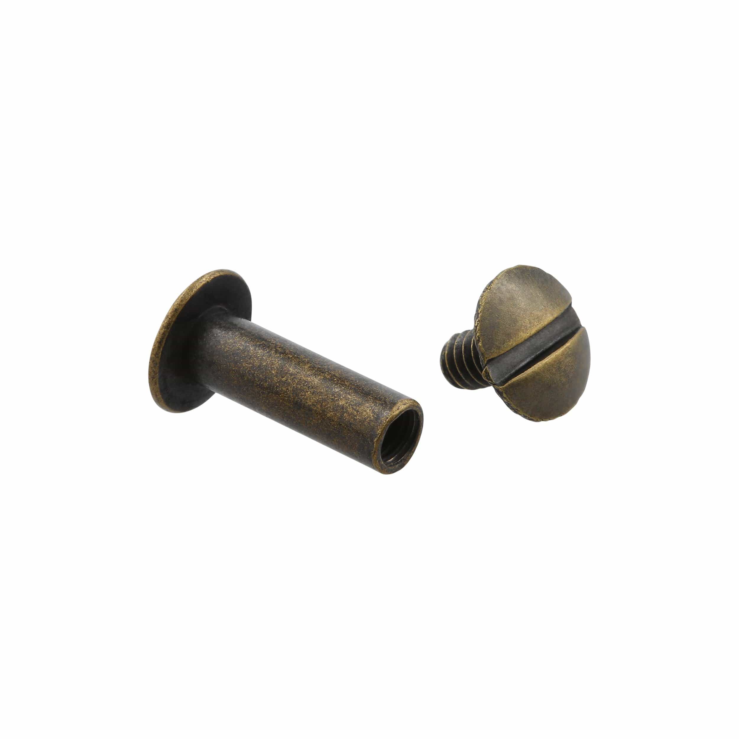5/8" Antique Brass, Chicago Screw, Solid Brass PK10 - Image 3