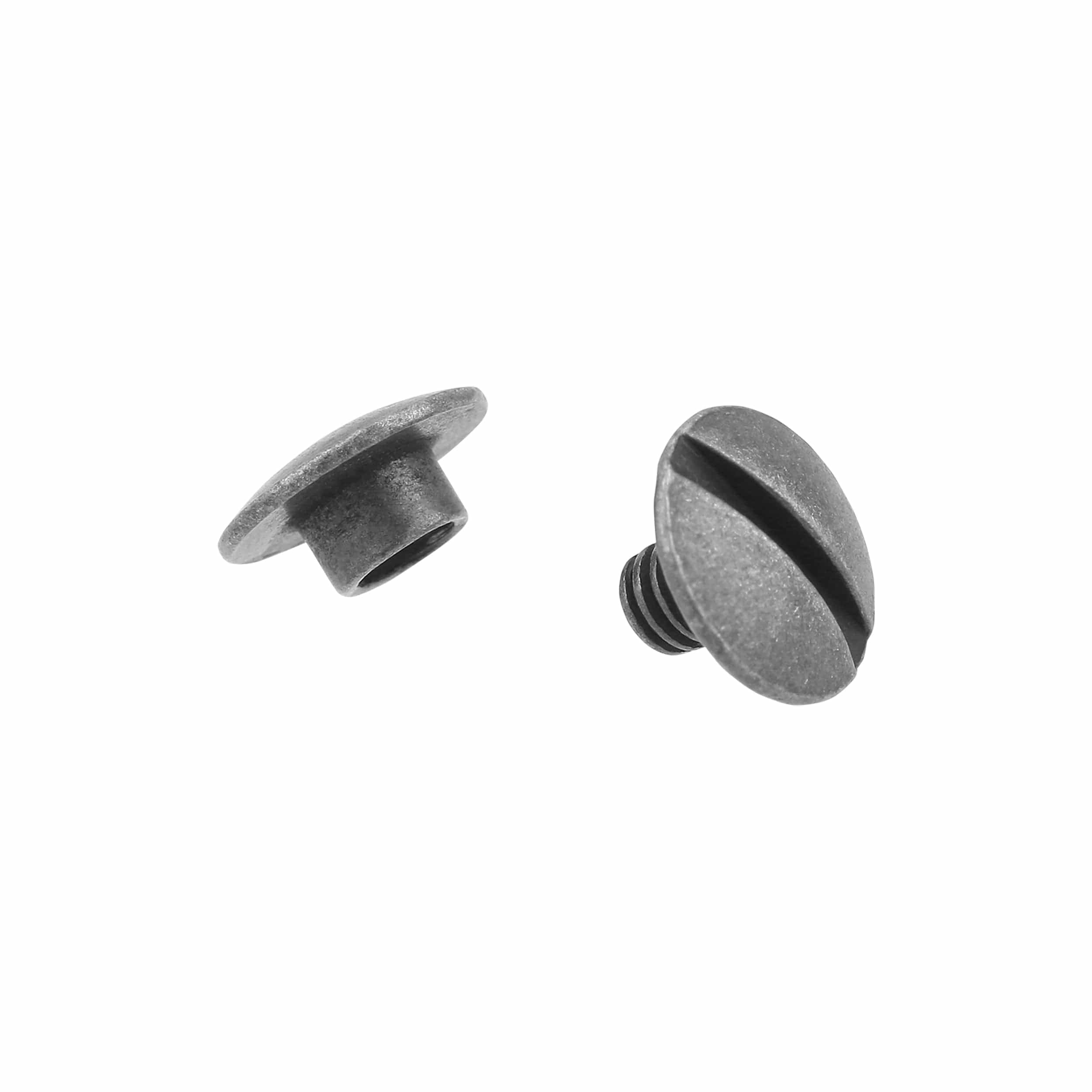 1/8" Nickel, Open Hole Chicago Screw, Solid Brass PK10 - Image 4