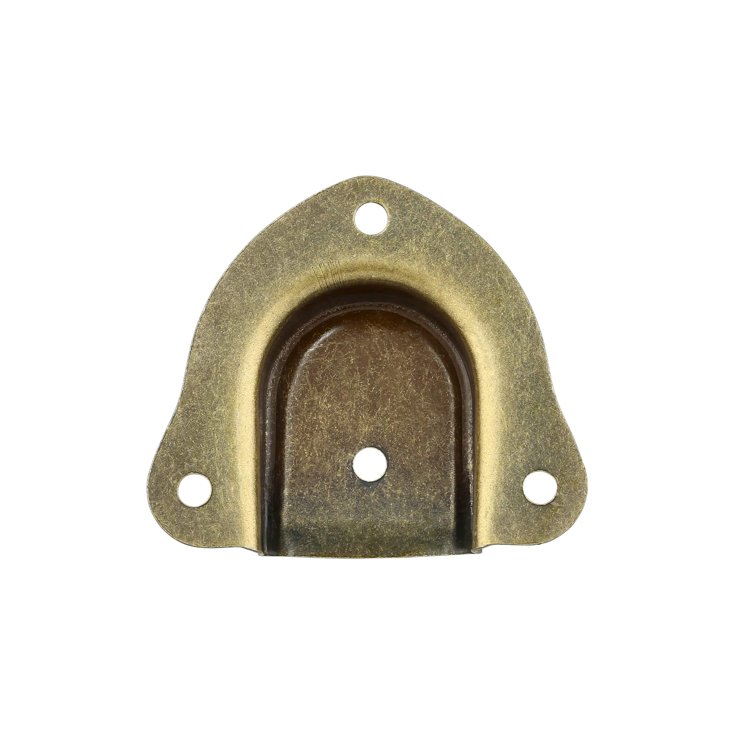1 1/4" Antique Brass, Smooth Edge Spade Trunk Handle End Cap, Steel - Image 3