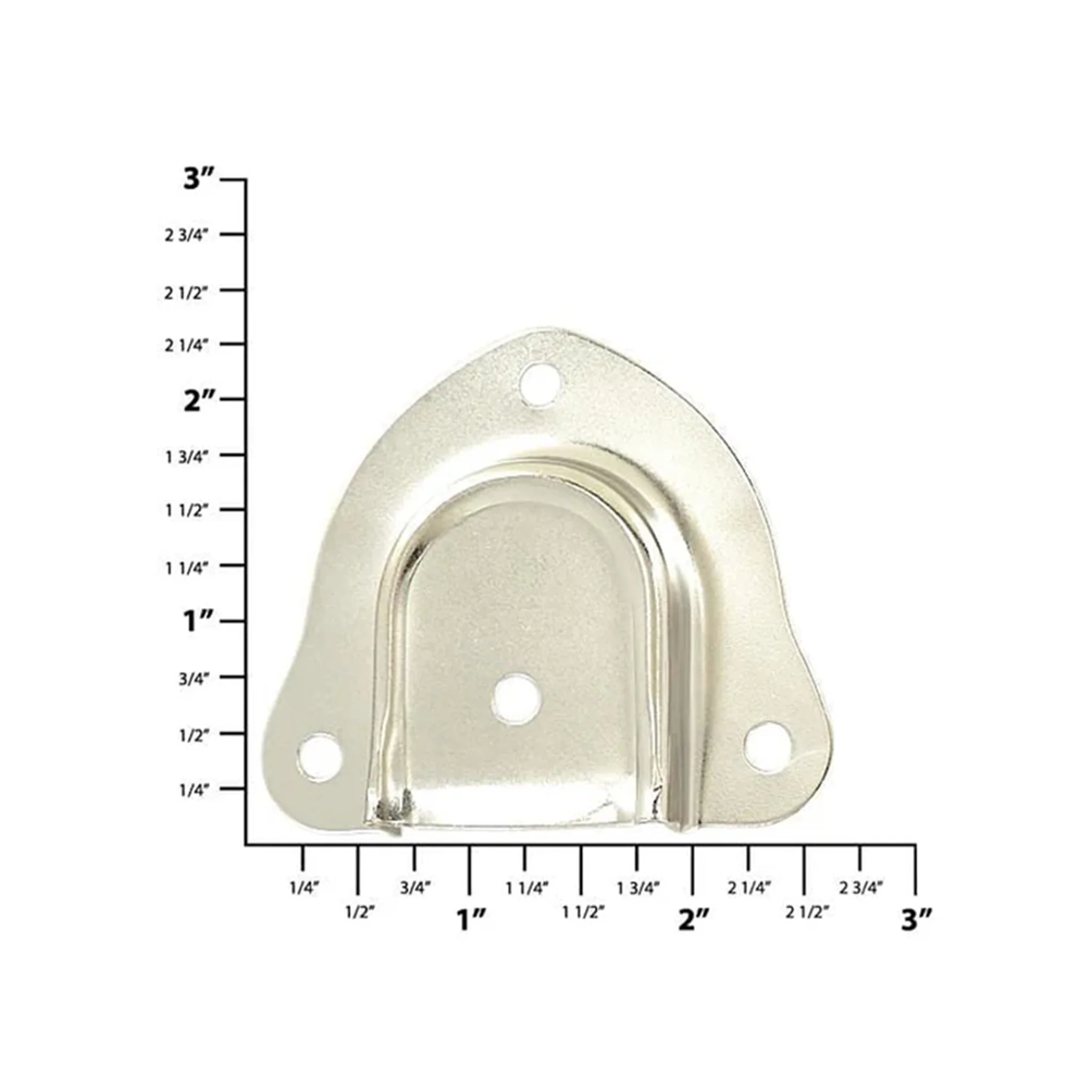 1 1/4" Nickel, Smooth Edge Spade Trunk Handle End Cap, Steel - Image 2