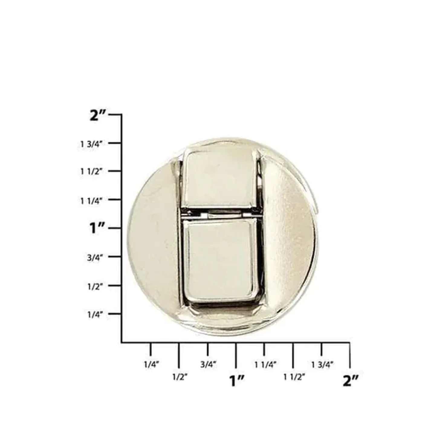 1 9/16" Nickel, Catch, Steel - Image 2