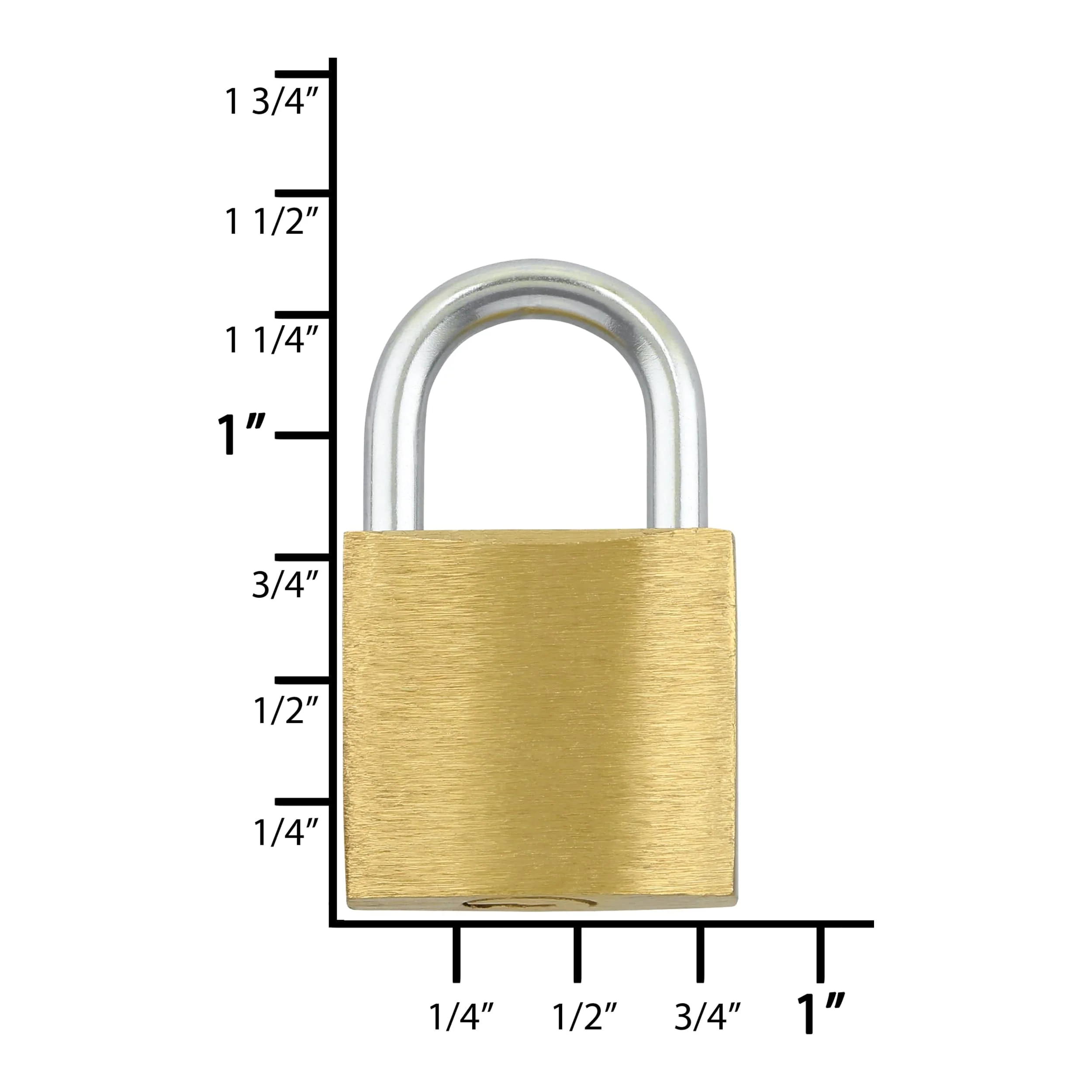 3/4" Brass, Padlock, Solid Brass - Image 3