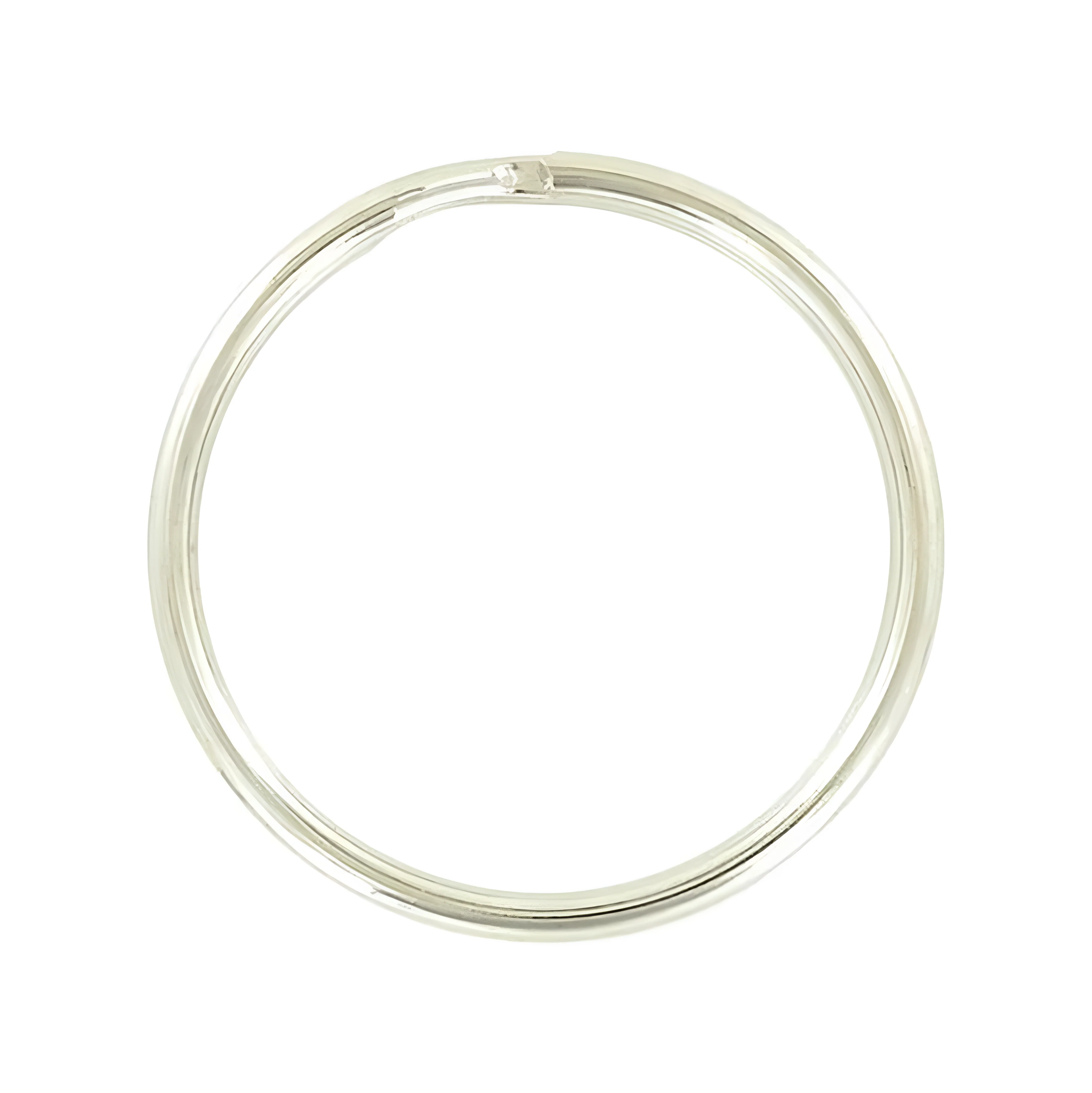 1 1/4" Nickel, Split Key Ring, Steel