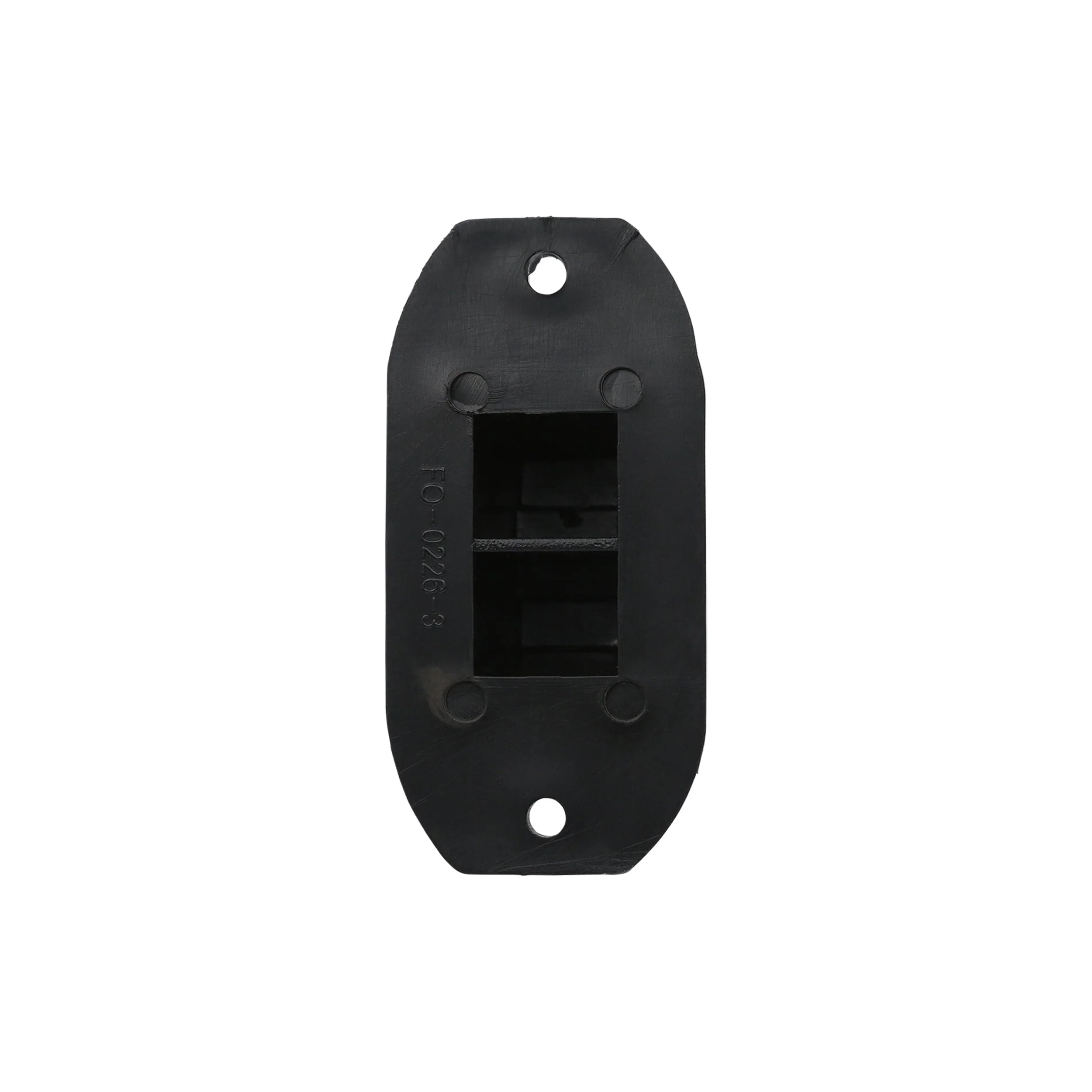 1 1/4" Black, Bottom Stud, Plastic - Image 2