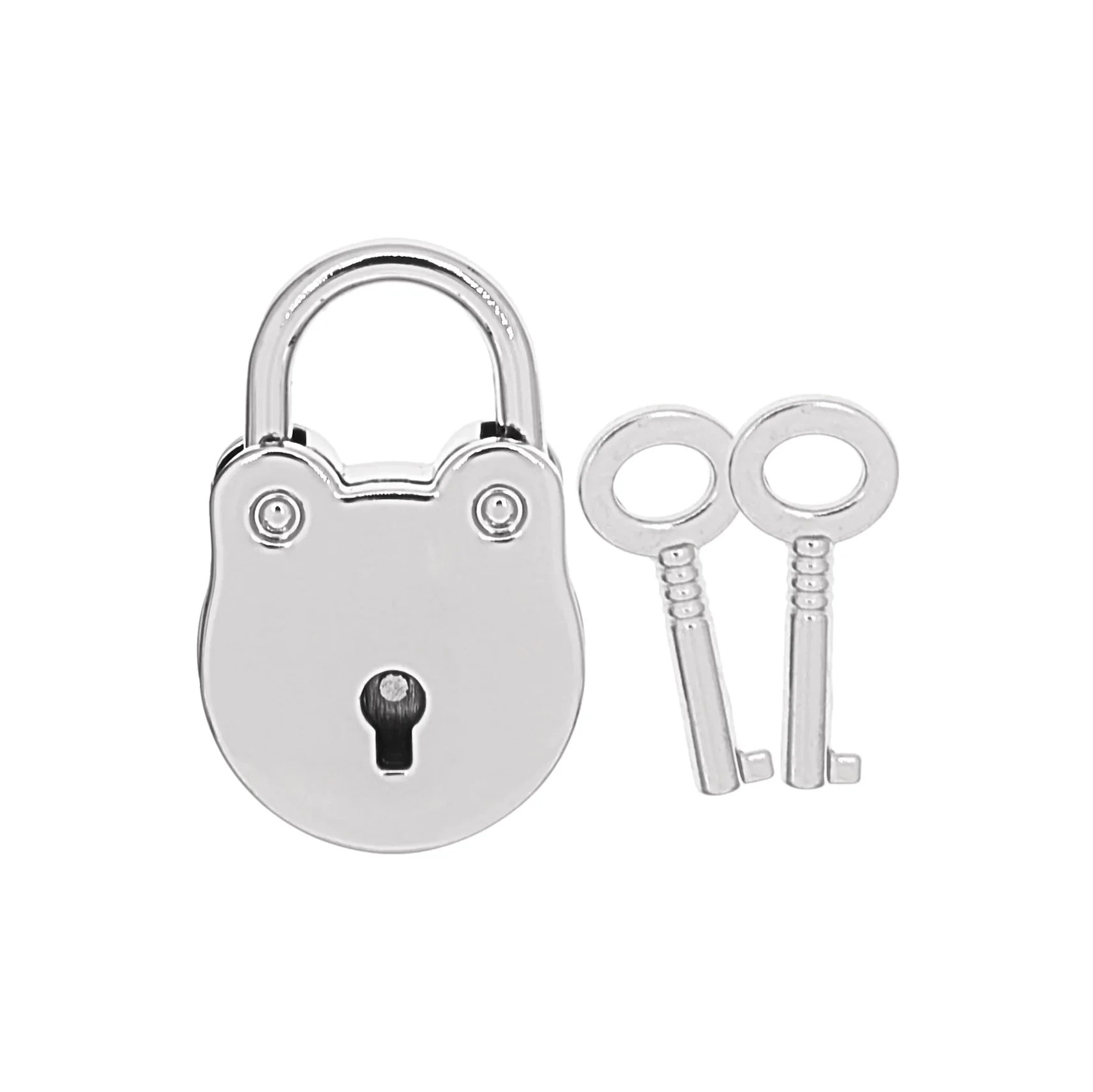 5/8" Shiny Nickel, Padlock, Zinc Alloy - Image 4