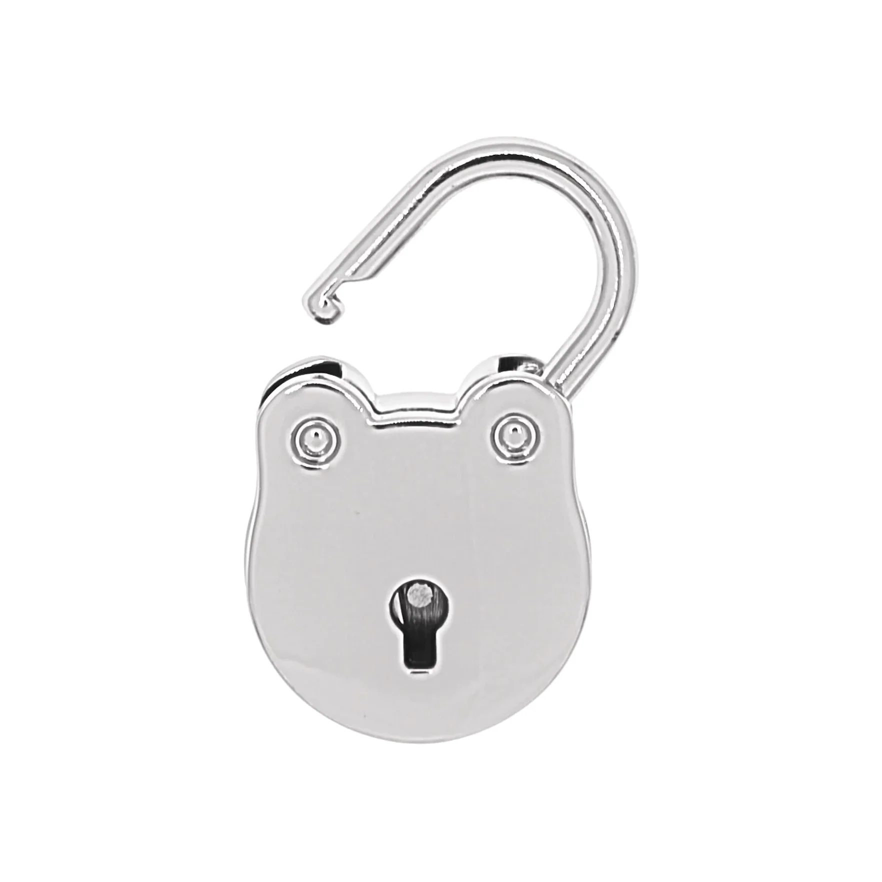 5/8" Shiny Nickel, Padlock, Zinc Alloy - Image 5