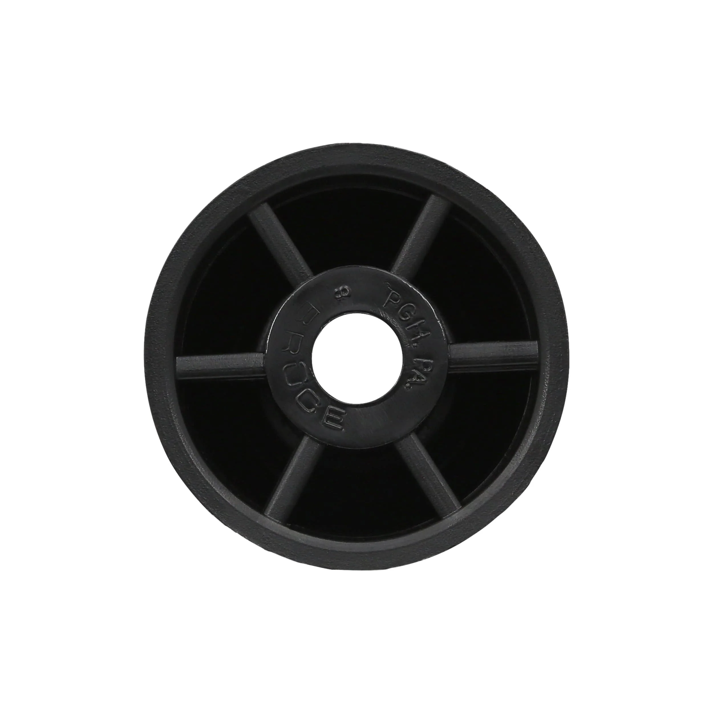 1" Black, Bottom Stud, Plastic - Image 2