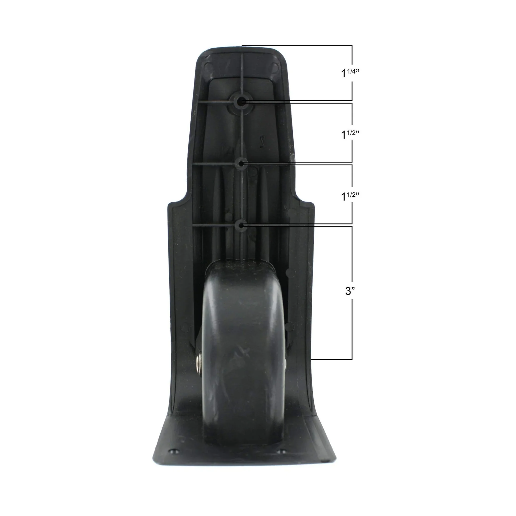 96mm Black, Center Mount with Housing, Plastic - Image 4