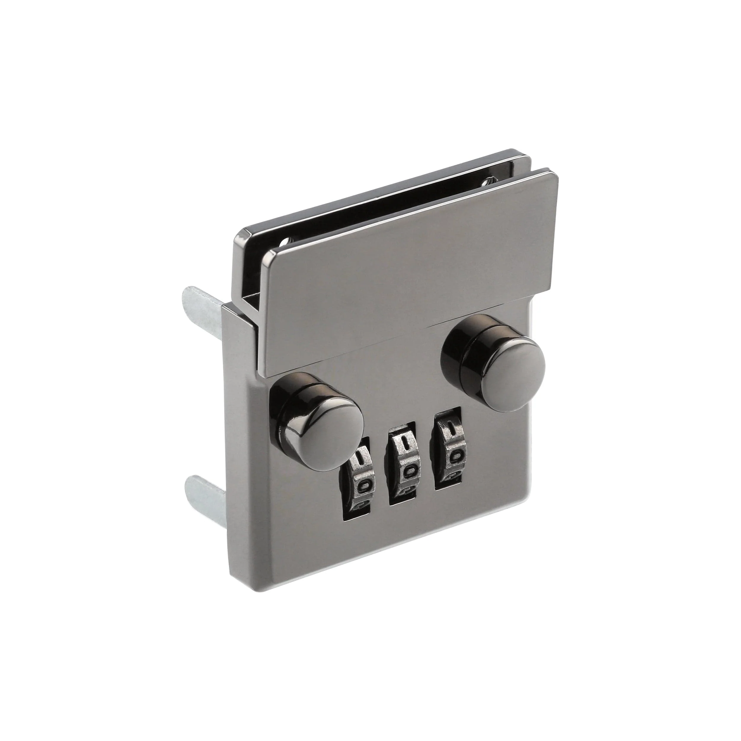 1 3/4" Shiny Gunmetal, Combination Lock, Zinc Alloy - Image 2