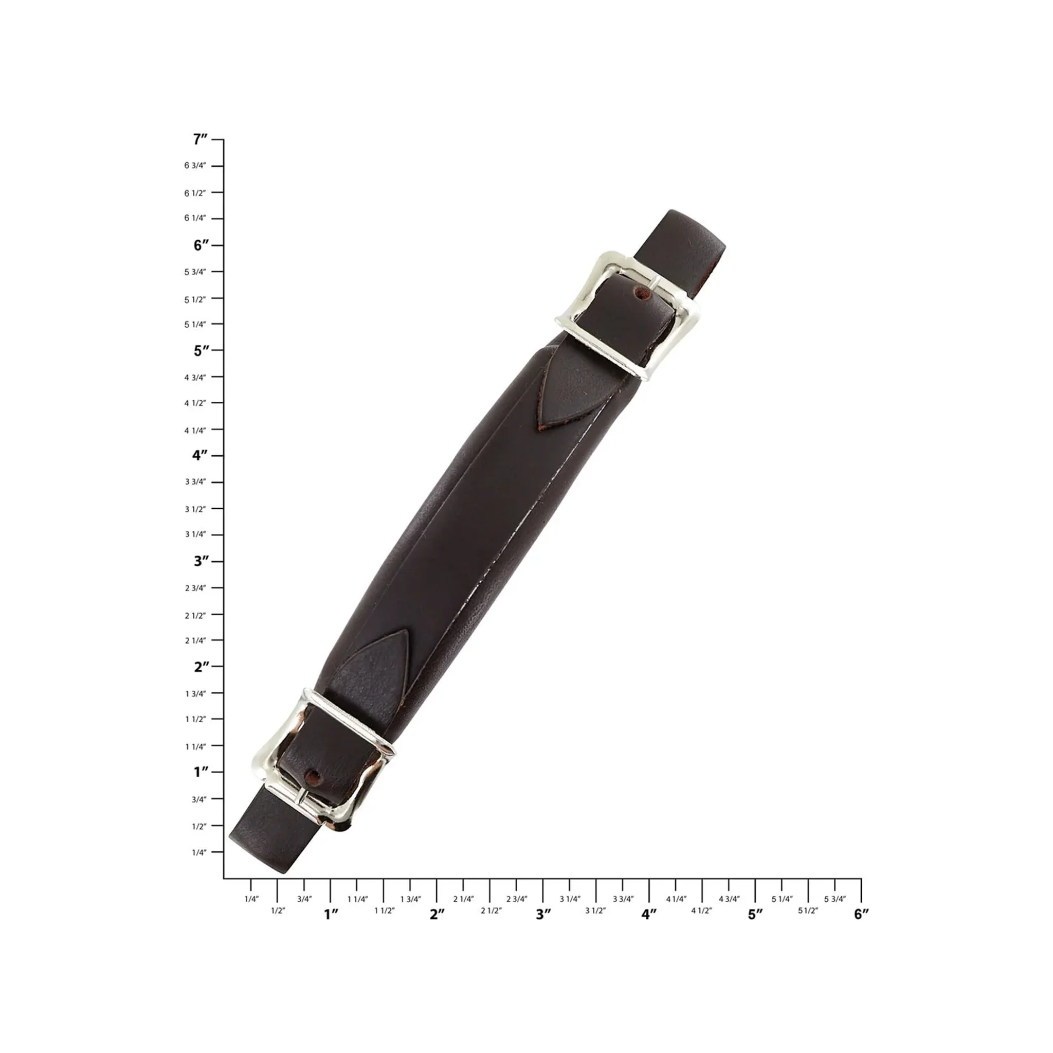 7 1/2" Brown, Emergency Handle, Leather (Steel re-enforced) - Image 2