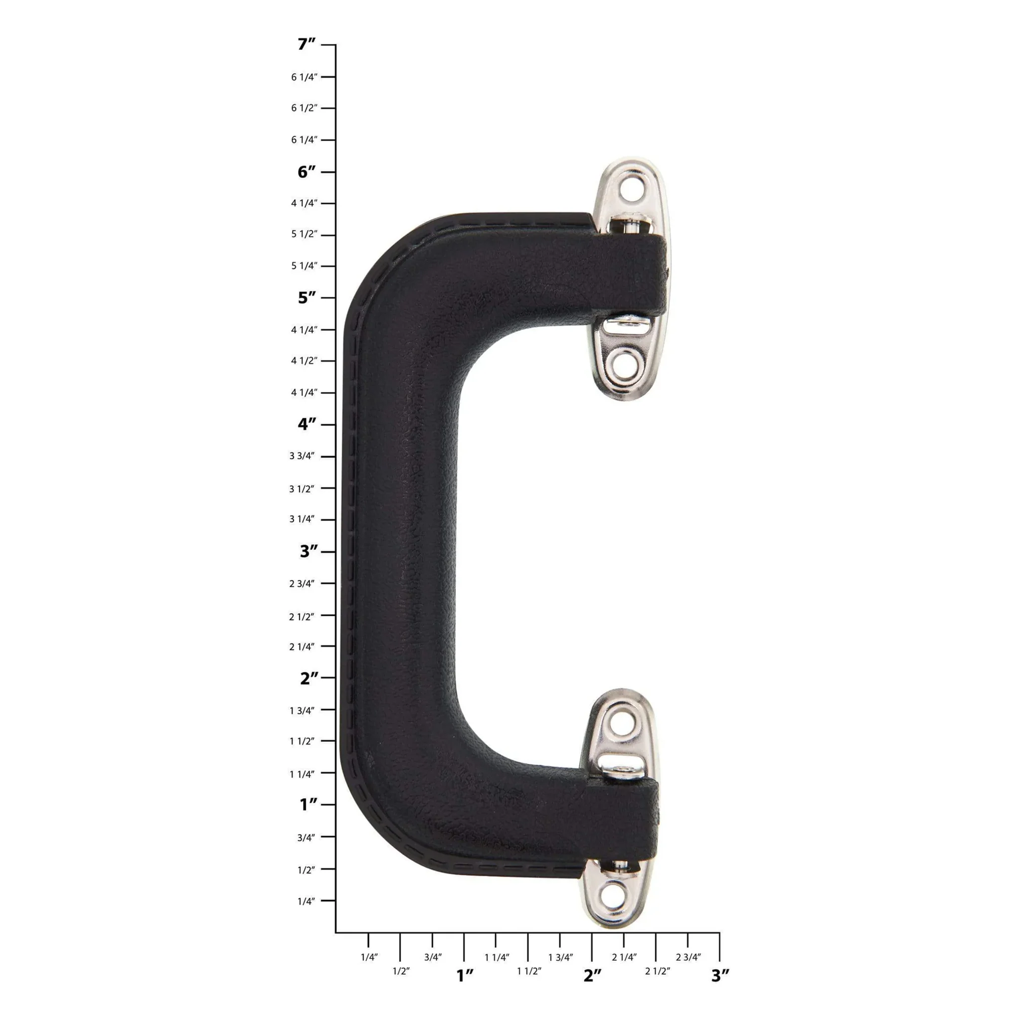5" Black, Handle with Nickel Hardware, Plastic - Image 2