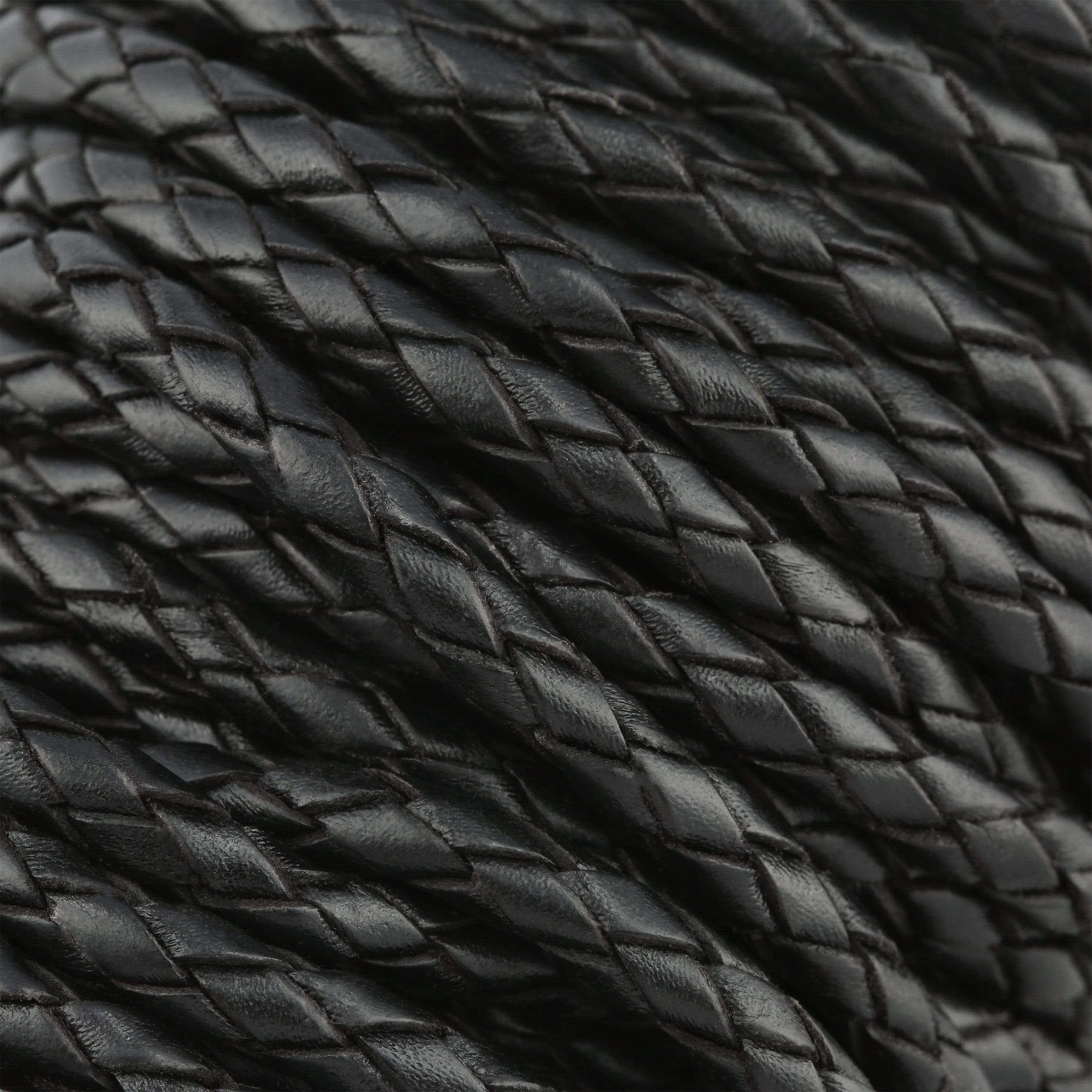 5mm Black, Braided Bolo Cord, Leather