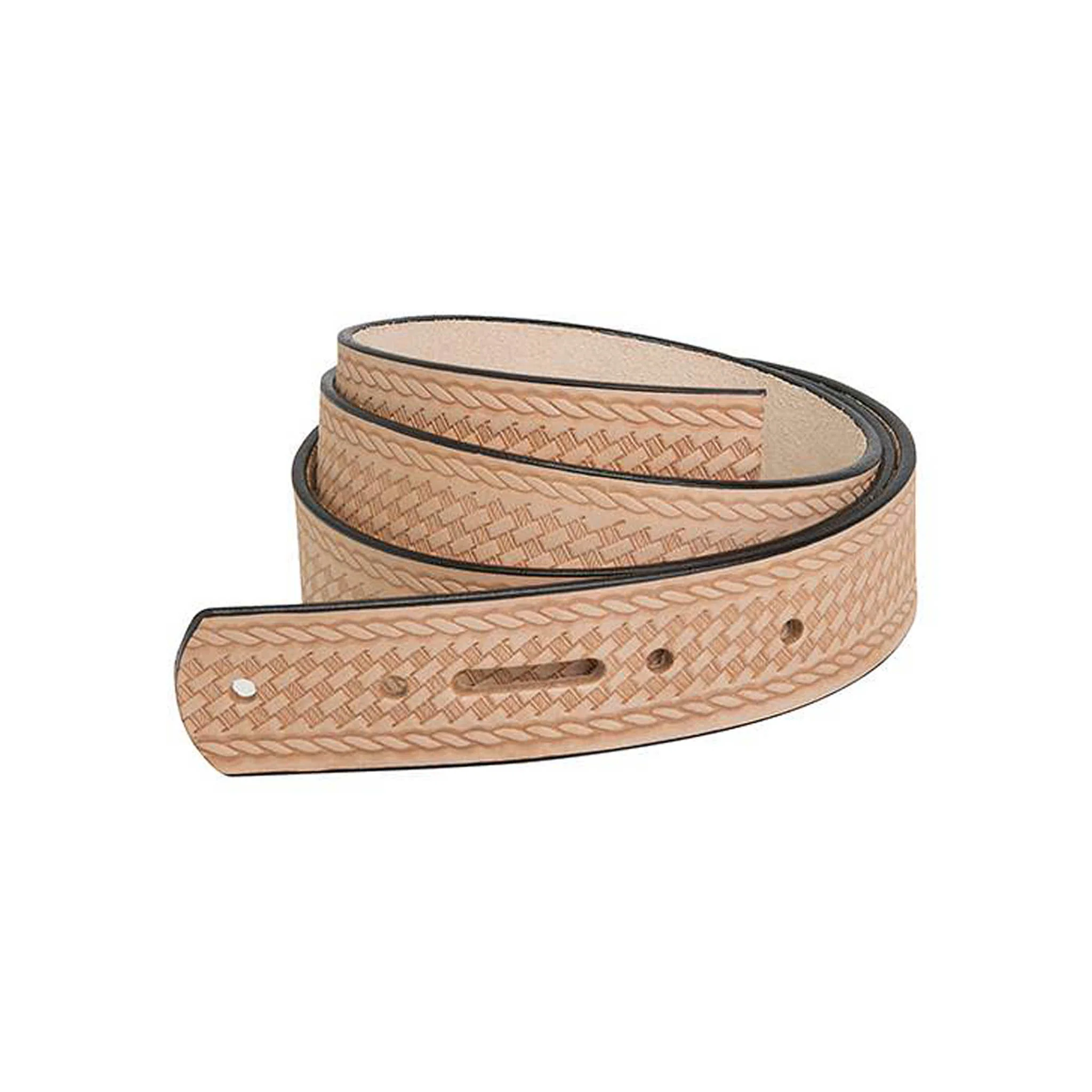 Natural Strap Embossed Belt Blank, 8/9 oz. - Image 3