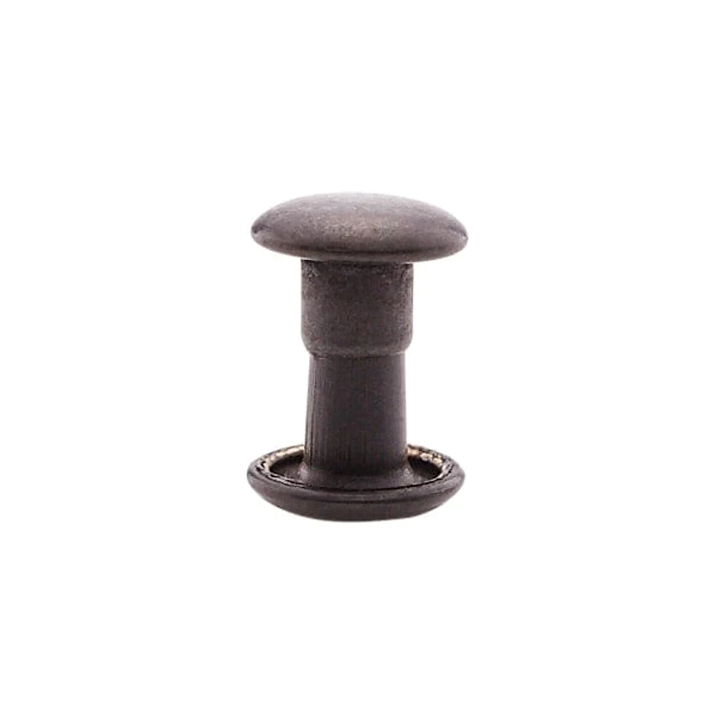 7mm Black, Double Cap Jiffy Rivets, Solid Brass-100ct