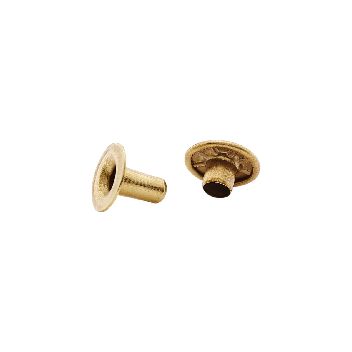 7mm Brass, Single Cap Jiffy Rivet, Solid Brass- 100ct - Image 3