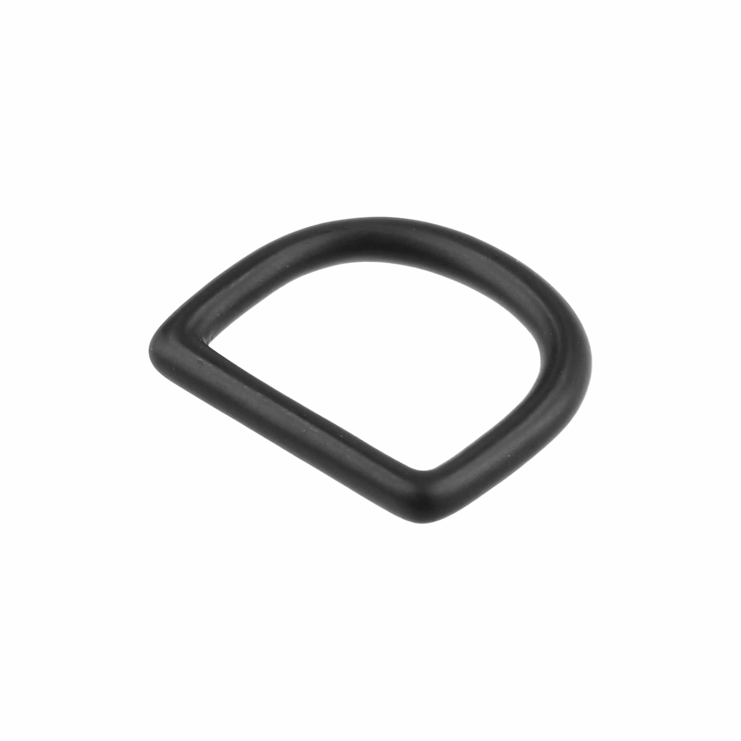 1" Matte Black, Solid D Ring, Solid Brass - Image 2