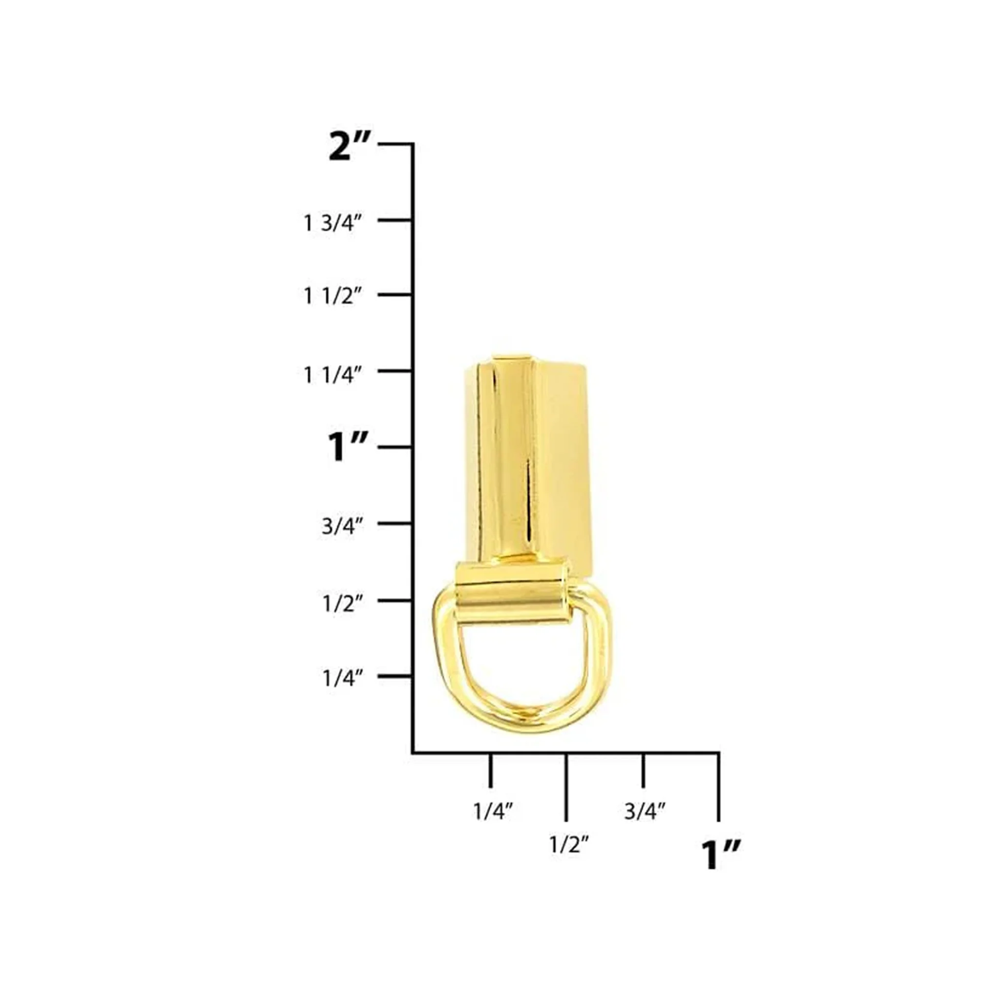 3/8" Gold, Squeeze On Handle Loop, Zinc Alloy - Image 2