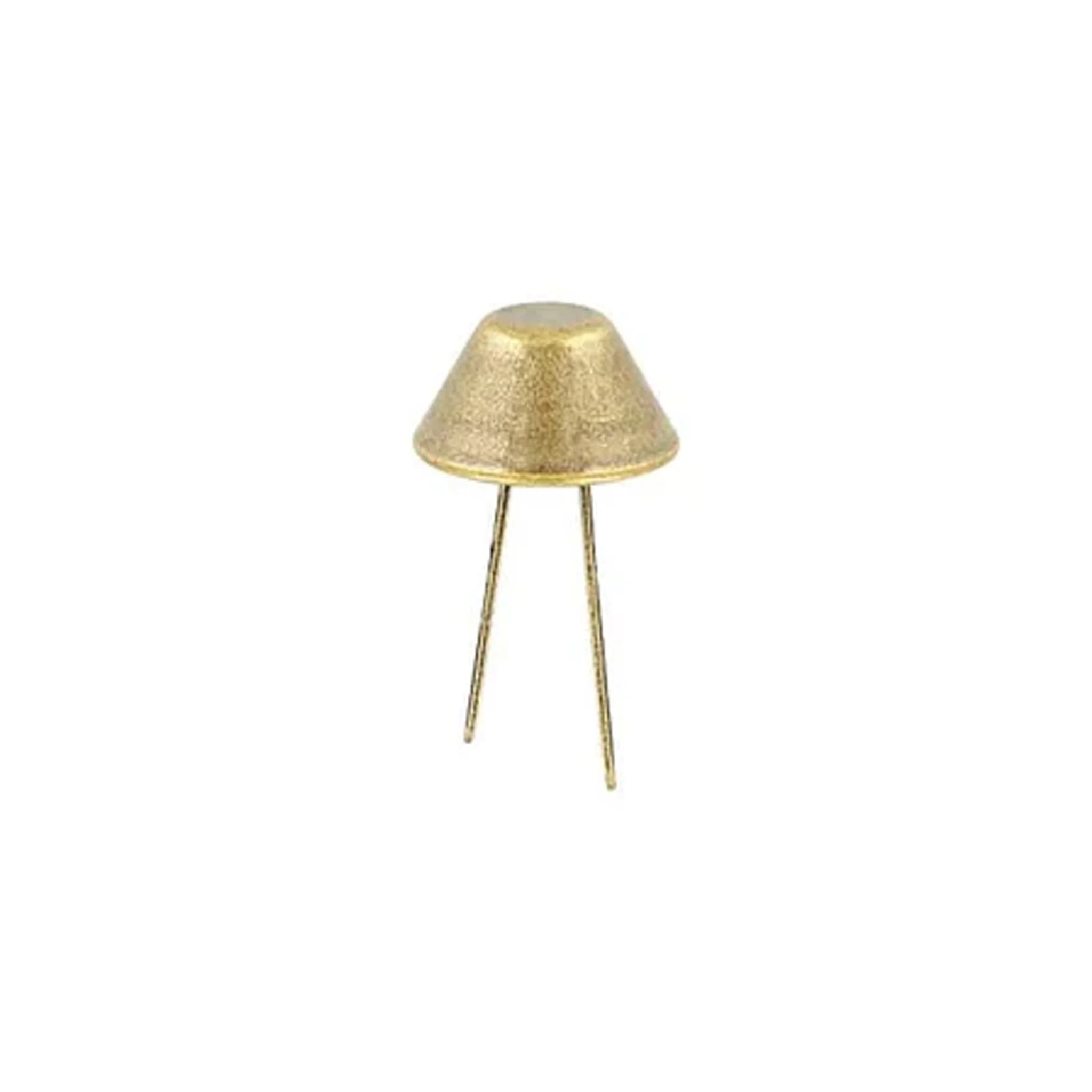 5/8" Antique Brass, Cone Handbag Bottom Stud Prong, Zinc Alloy-PK10