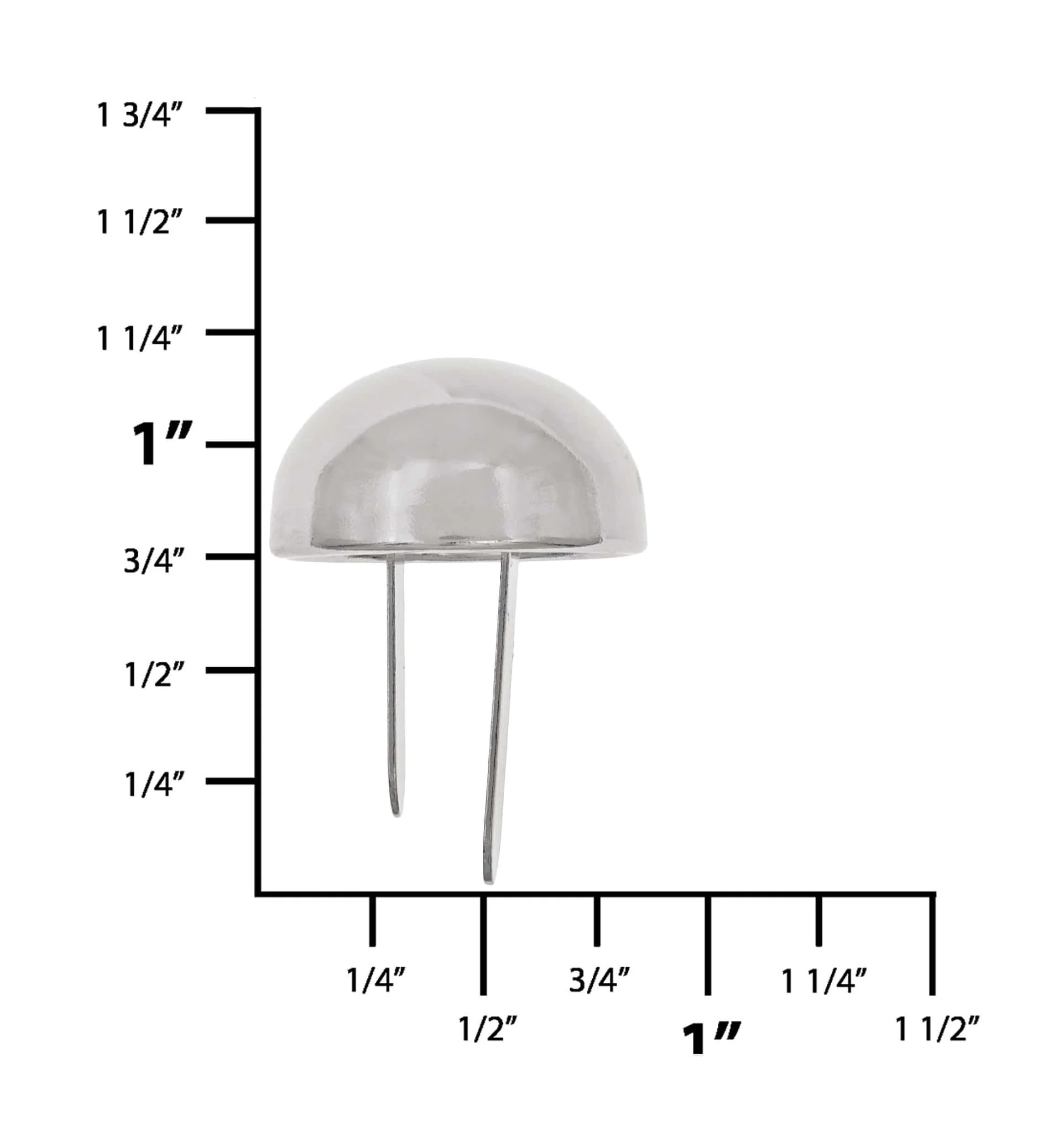 12mm Nickel, Bottom Stud, Zinc Alloy-PK10 - Image 3