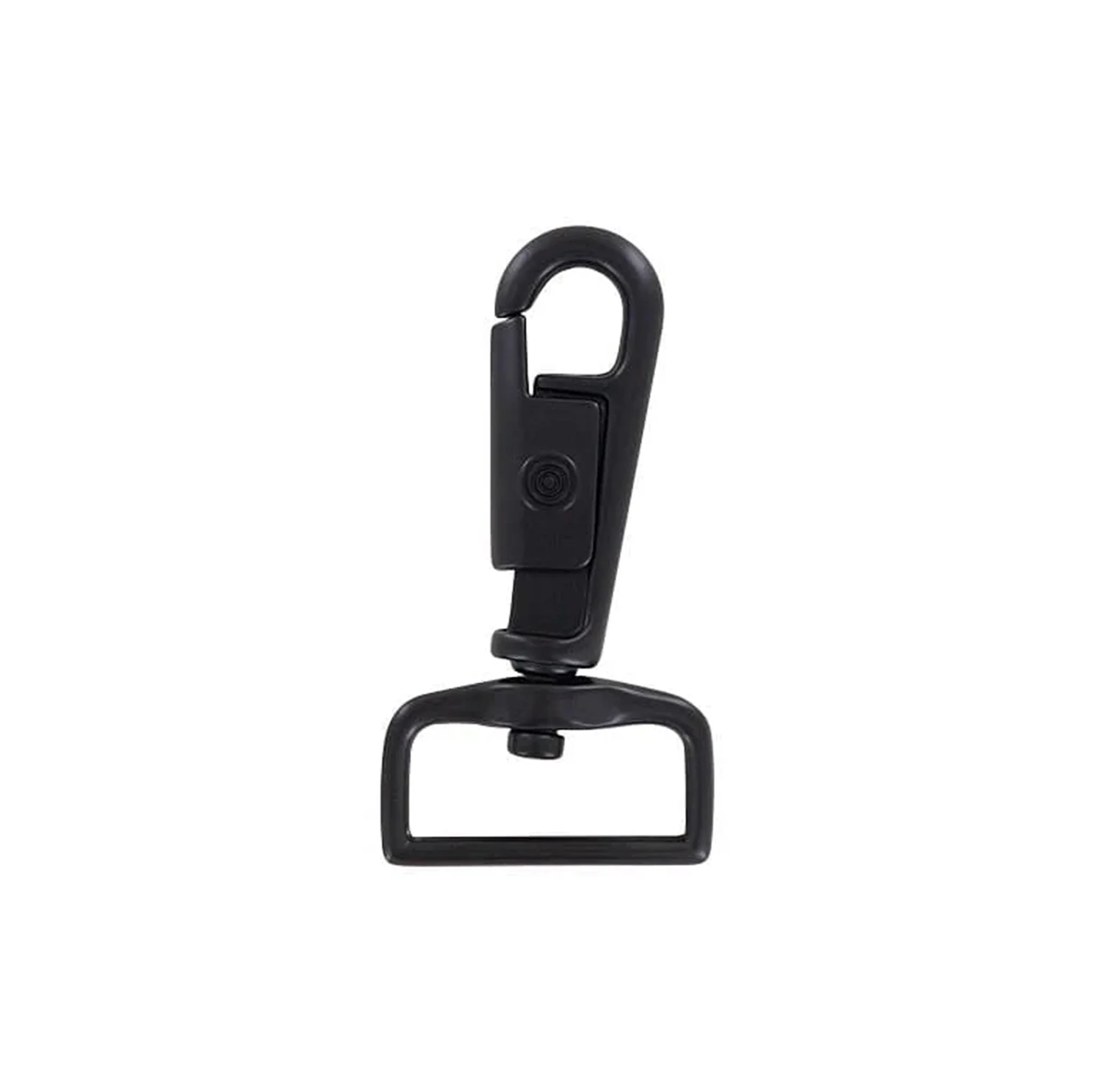 1" Matte Black, Artisan Swivel Snap Hook, Zinc Alloy - Image 3