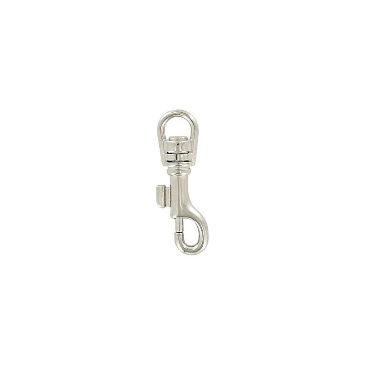 5/16" Shiny Nickel, Bolt Swivel Snap Hook, Zinc Alloy - Image 2
