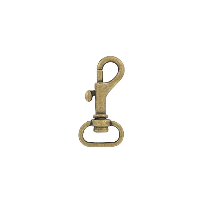5/8" Antique Brass, Bolt Swivel Snap Hook, Zinc Alloy - Image 2