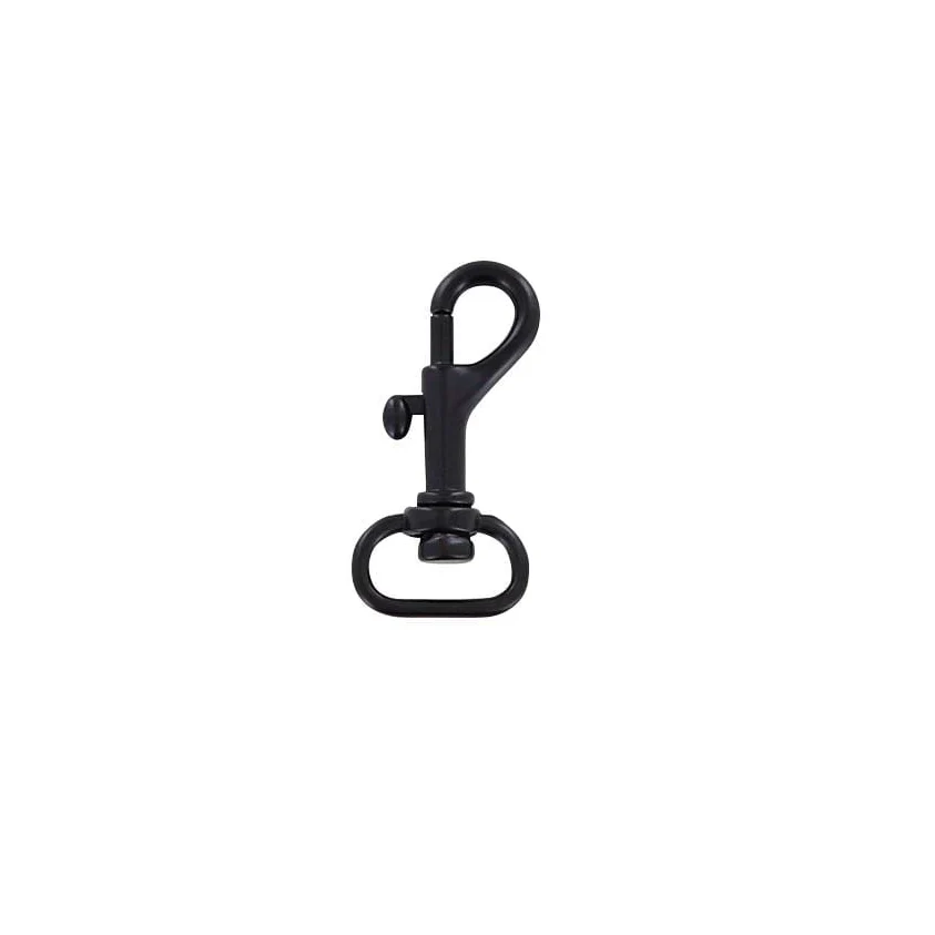 5/8" Matte Black, Bolt Swivel Snap Hook, Zinc Alloy - Image 2