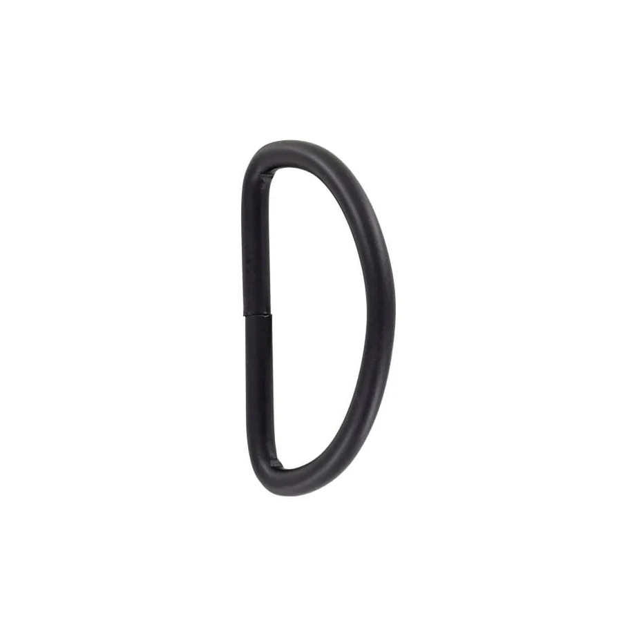 2" Matte Black, Welded D Ring, Steel - Image 2