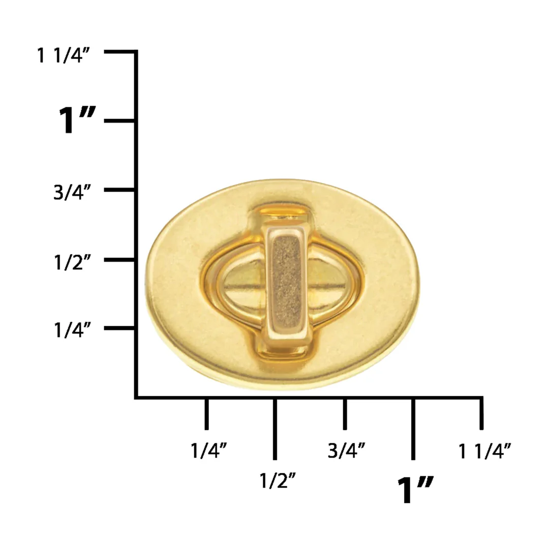 5/8" Brass, Turn Lock, Solid Brass - Image 2