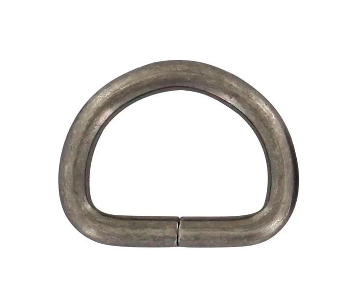 1" Antique Silver, Split D Ring, Steel - Image 7