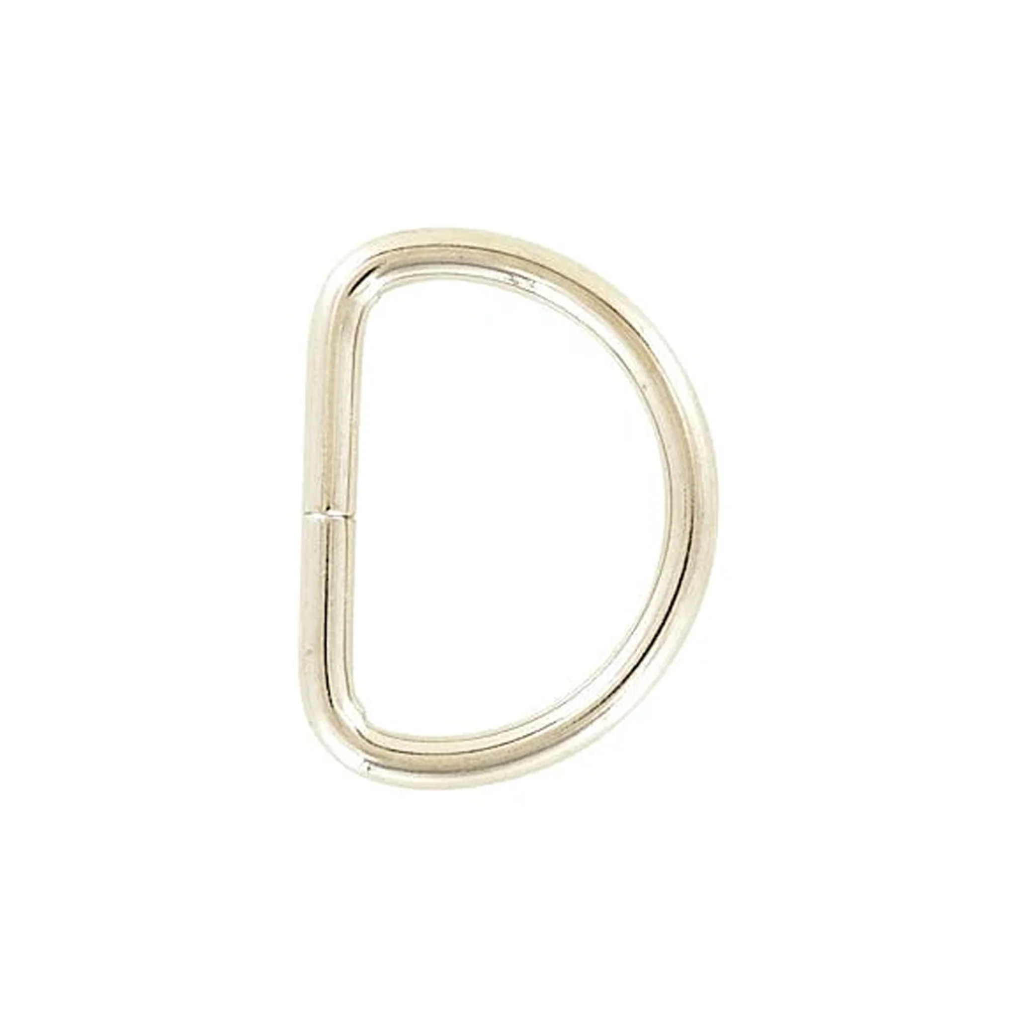 1 1/2" Shiny Nickel, Split D Ring, Steel