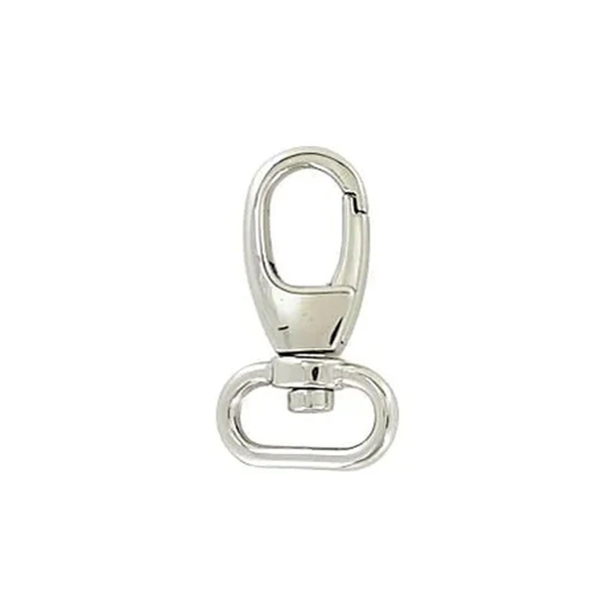 1" Shiny Nickel, 2 3/16" Lever Swivel Snap Hook, Zinc Alloy - Image 3
