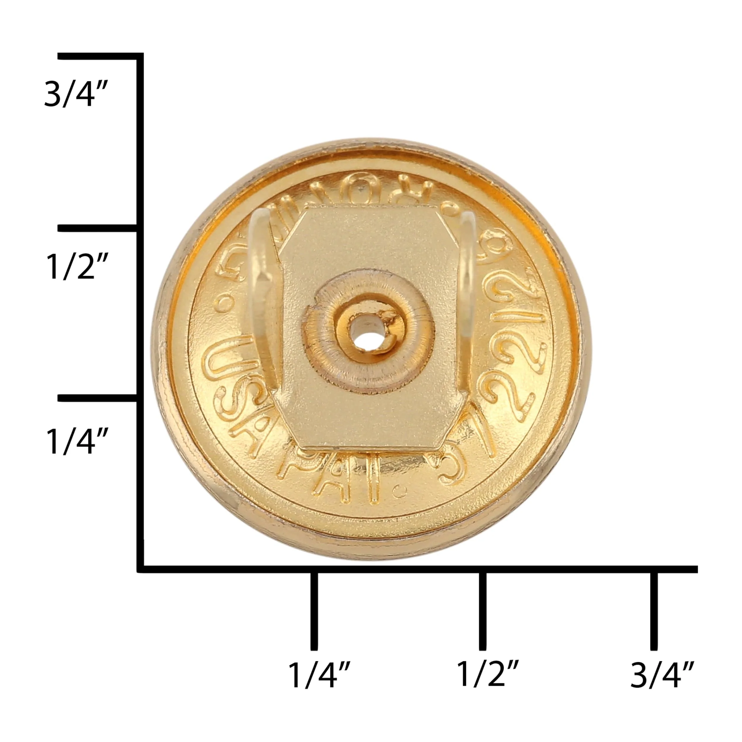 15mm Gold, Beveled Low Profile Magnetic Snap, Steel - Image 5