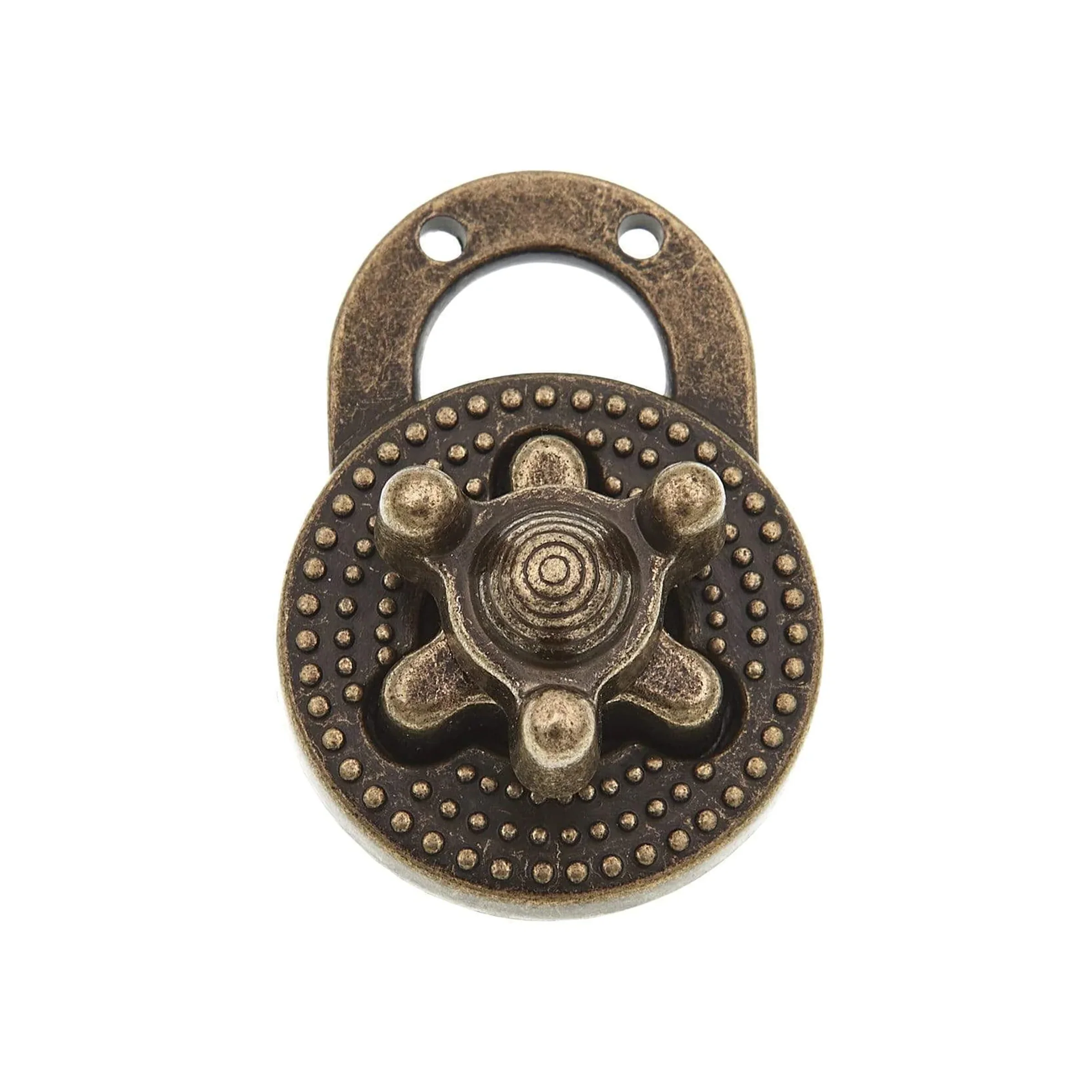 1 1/8" Antique Brass, Turn Lock, Zinc Alloy