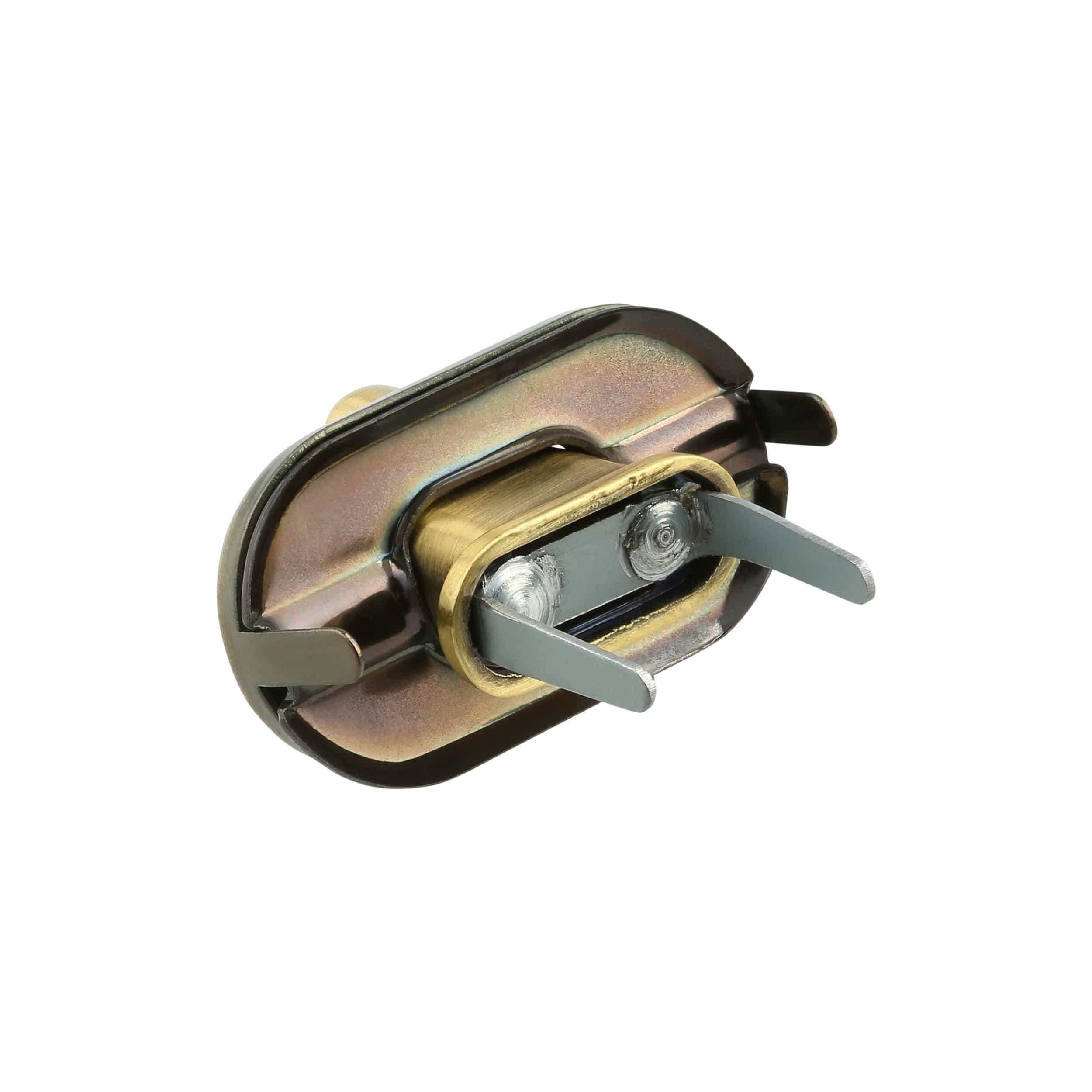 1 3/8" Brushed Antique Brass, Turn Lock, Zinc Alloy - Image 3
