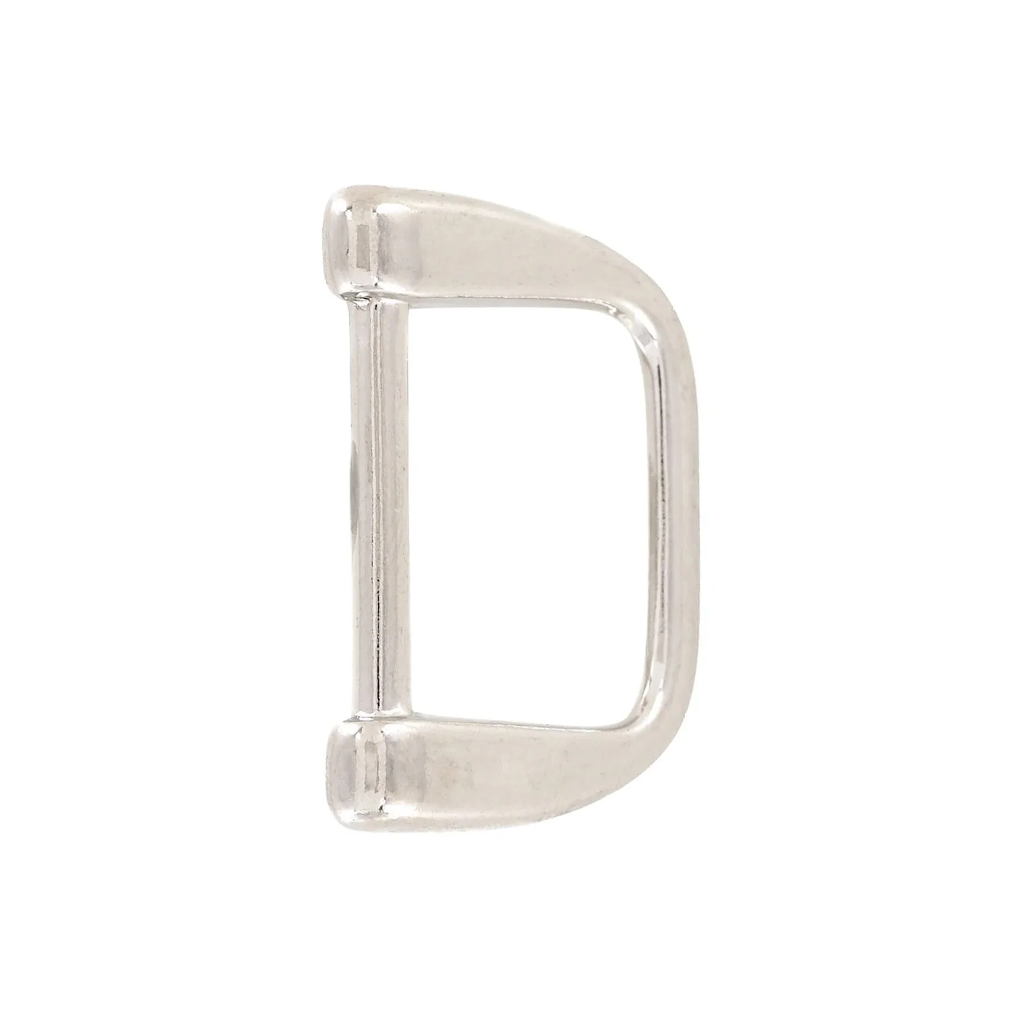 1" Shiny Nickel, Solid D Ring, Zinc Alloy, #P-2503 - Image 4