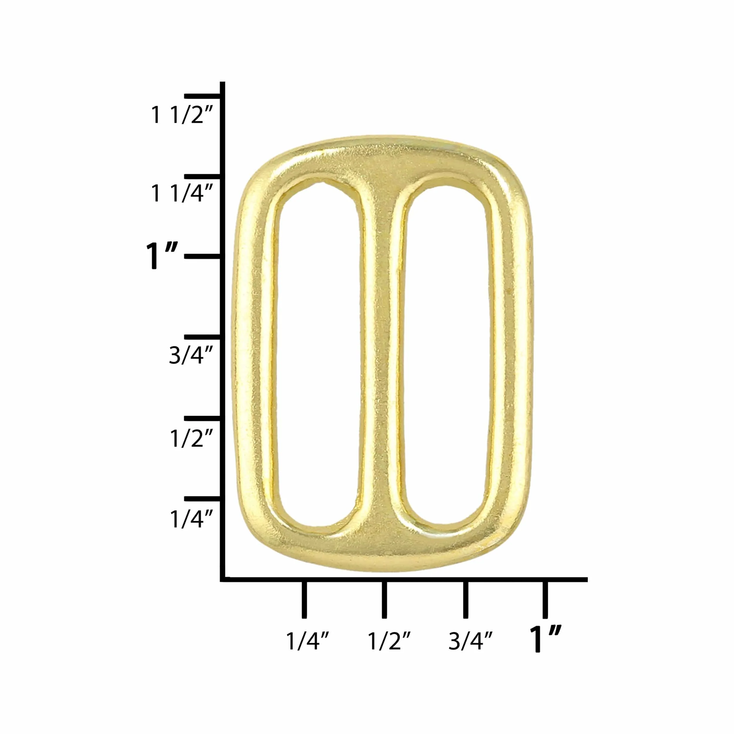 1" Shiny Brass, Cast Tri Glide Slide, Solid Brass - Image 3