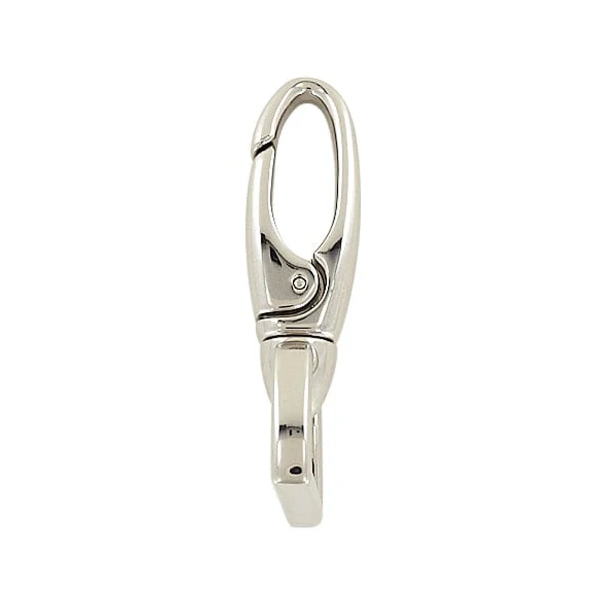 1" Shiny Nickel, 2 1/2" Lever Swivel Snap Hook, Zinc Alloy - Image 4