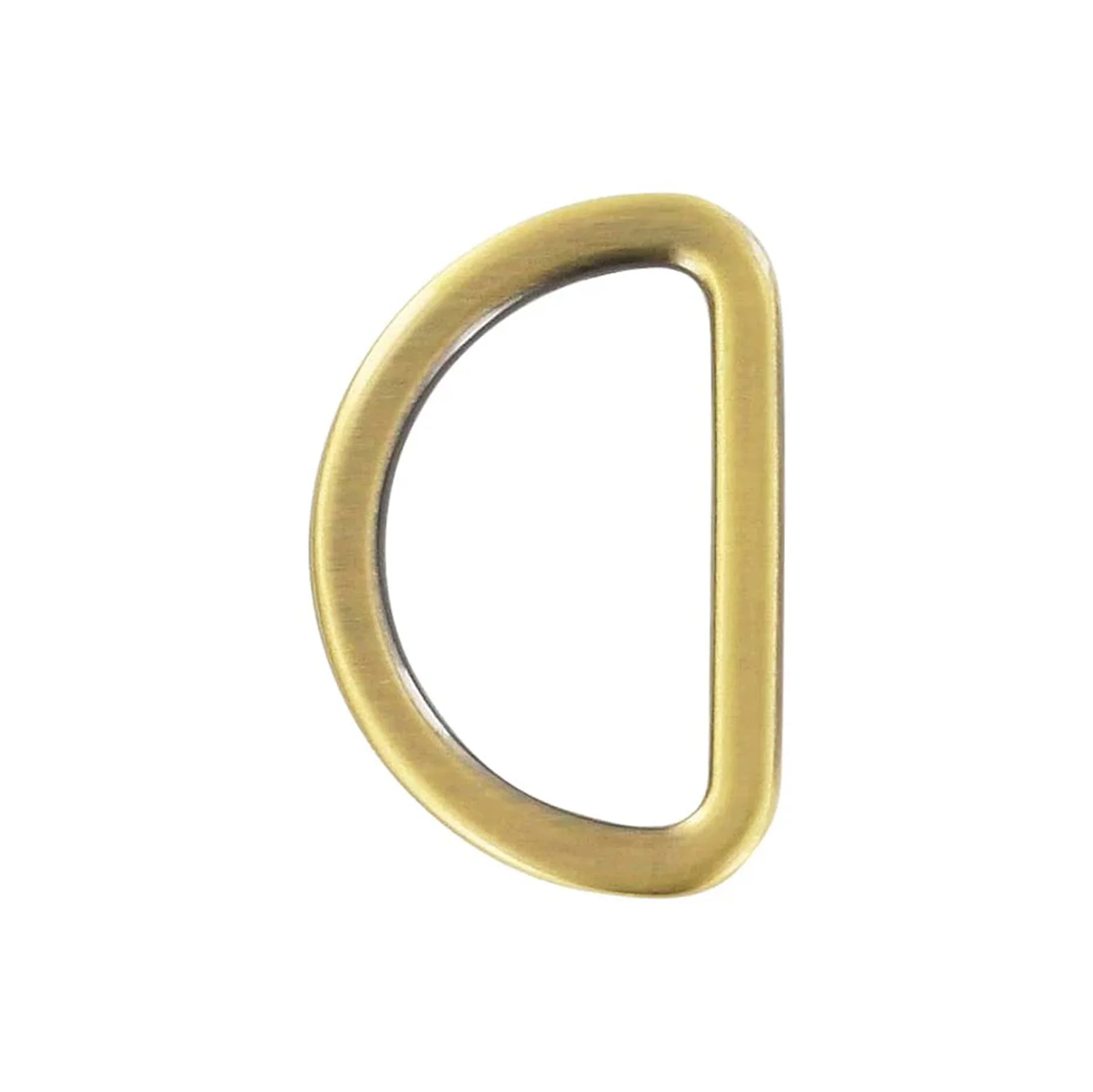 1" Antique Brass, Flat Cast D Ring, Zinc Alloy-PK5 - Image 3