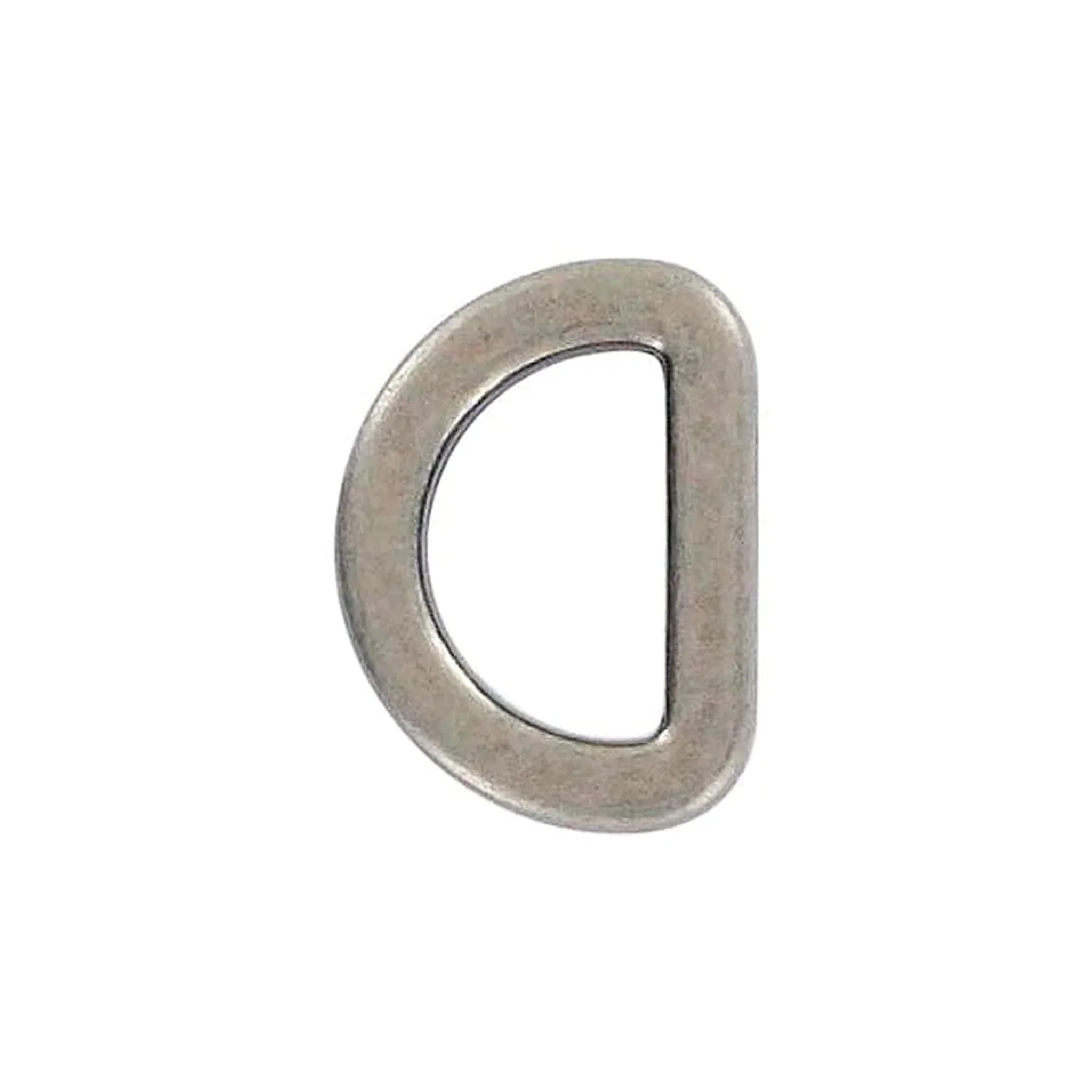 1/2" Antique Silver, Flat Cast D Ring, Zinc Alloy-PK5 - Image 4