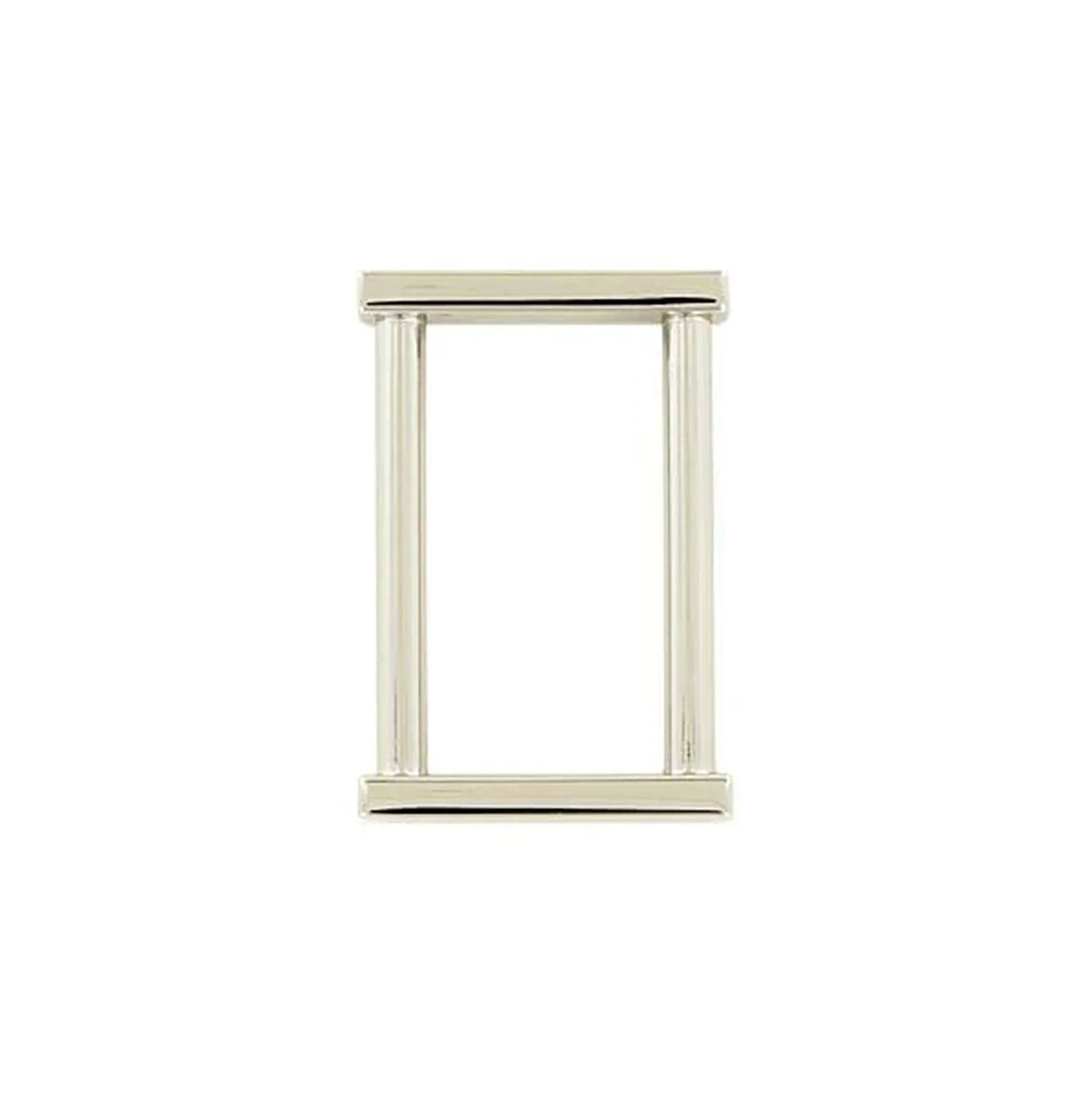 1" Shiny Nickel, Solid Rectangular Ring, Zinc Alloy