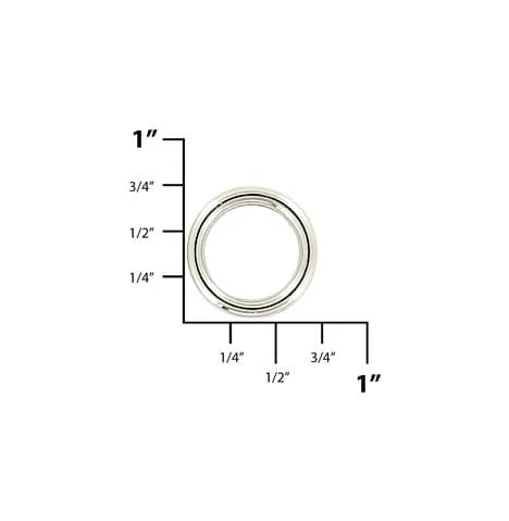 1/2" Nickel, Cast Round Ring, Zinc Alloy - Image 5